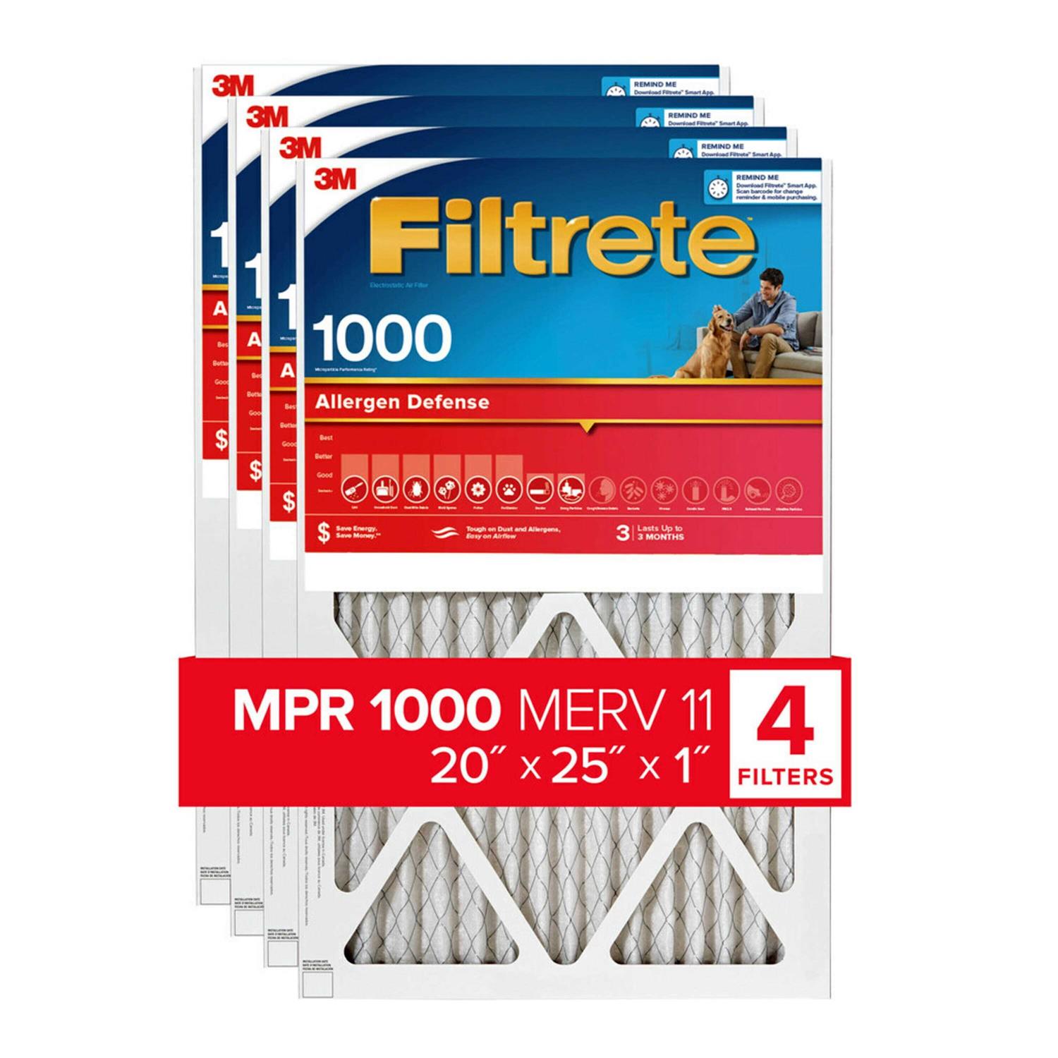 Filtrete 20x25x1 Allergen Defense Air Filter 1000 MPR - Cheap Fitting