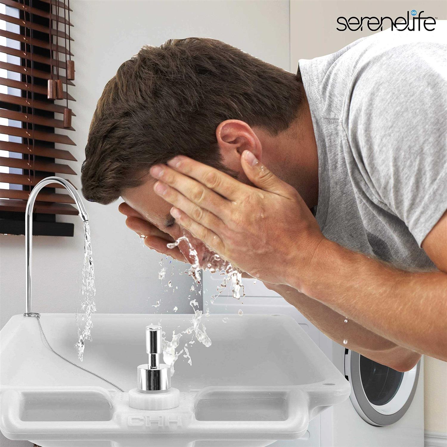 SereneLife SLCASN25 Portable Camping Sink w/Towel Holder & Soap Dispenser-30L - Cheap Fitting