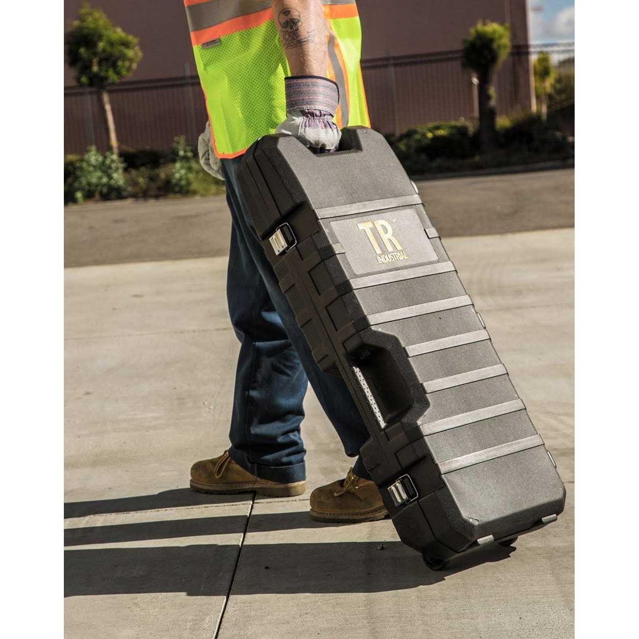 TR Industrial 11 Amp 31 lbs. Demolition Jack Hammer with Point, Flat and Spade Chisels - Cheap Fitting