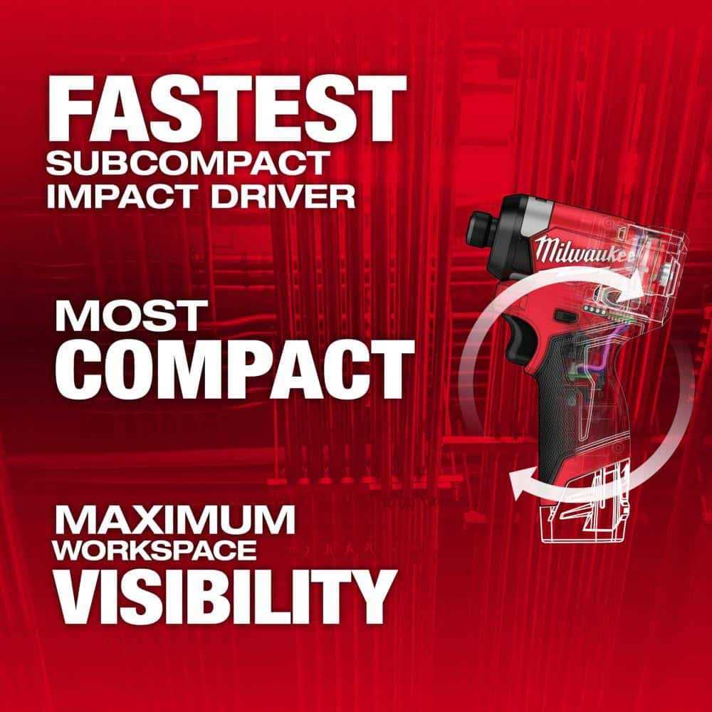 Milwaukee M12 FUEL 12-Volt Lithium-Ion Brushless Cordless 1/4 in. Hex Impact Driver Kit - Cheap Fitting