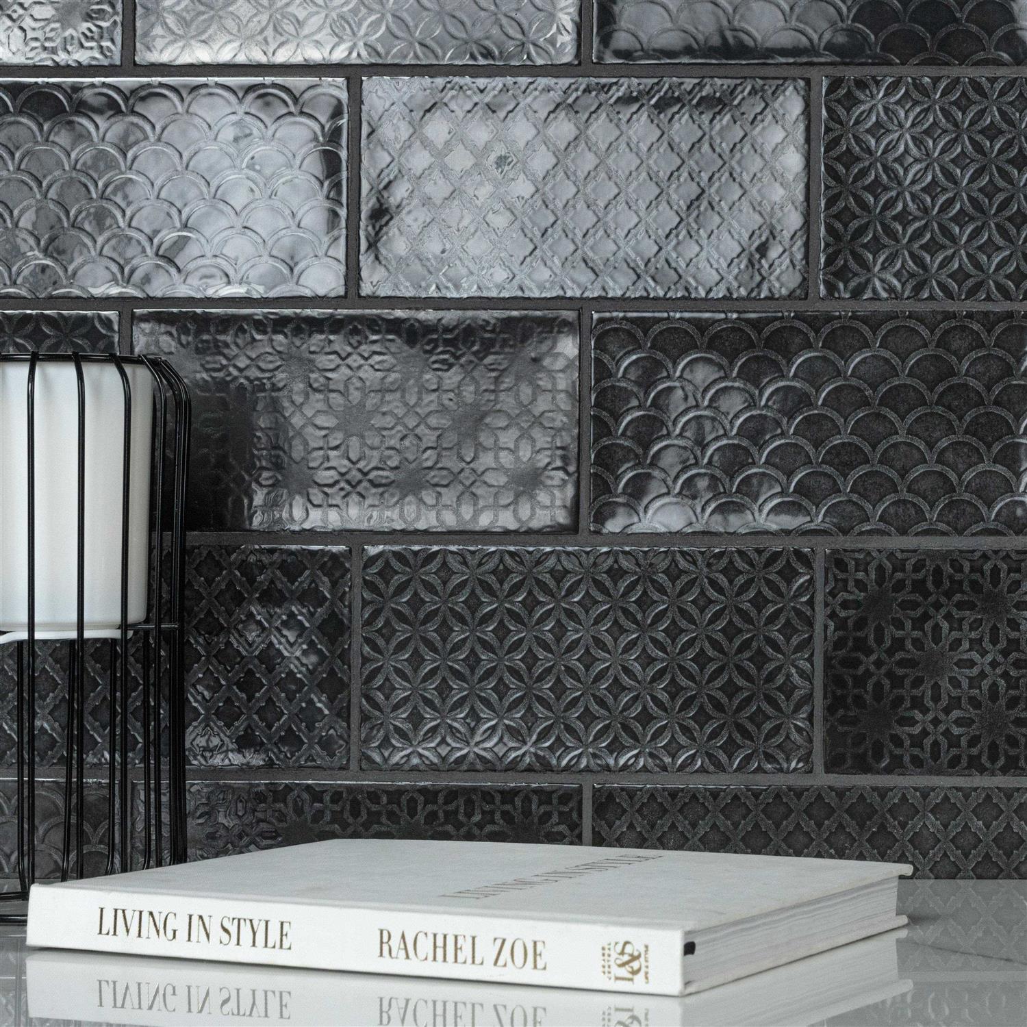 Merola Tile Camden Decor 4 in. x 8 in. Ceramic Wall Tile - Cheap Fitting