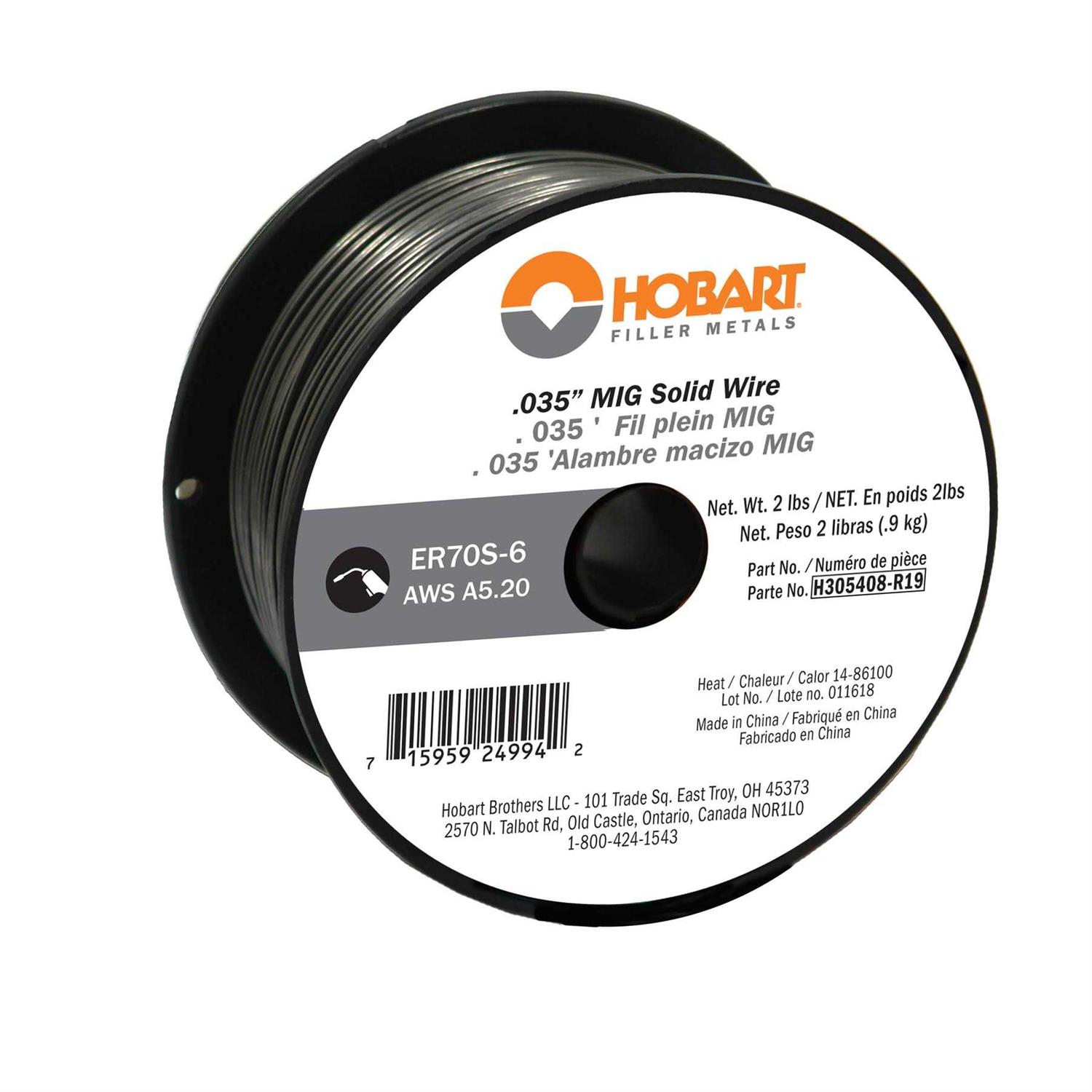 Hobart ER 70S-6 Carbon Steel Solid Welding Wire - Cheap Fitting