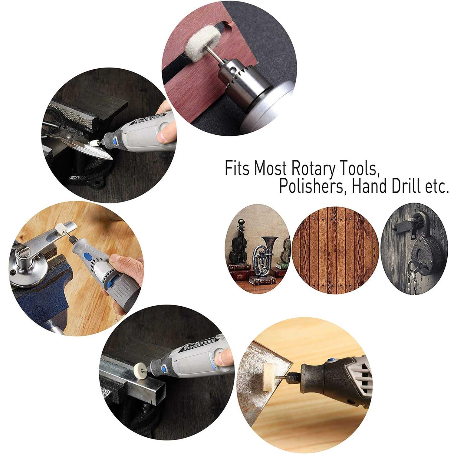 BAILUK Felt Polishing Buffing Wheel 145Pcs Wool Felt Polishing Pad Wheel Professional Accessories - Cheap Fitting