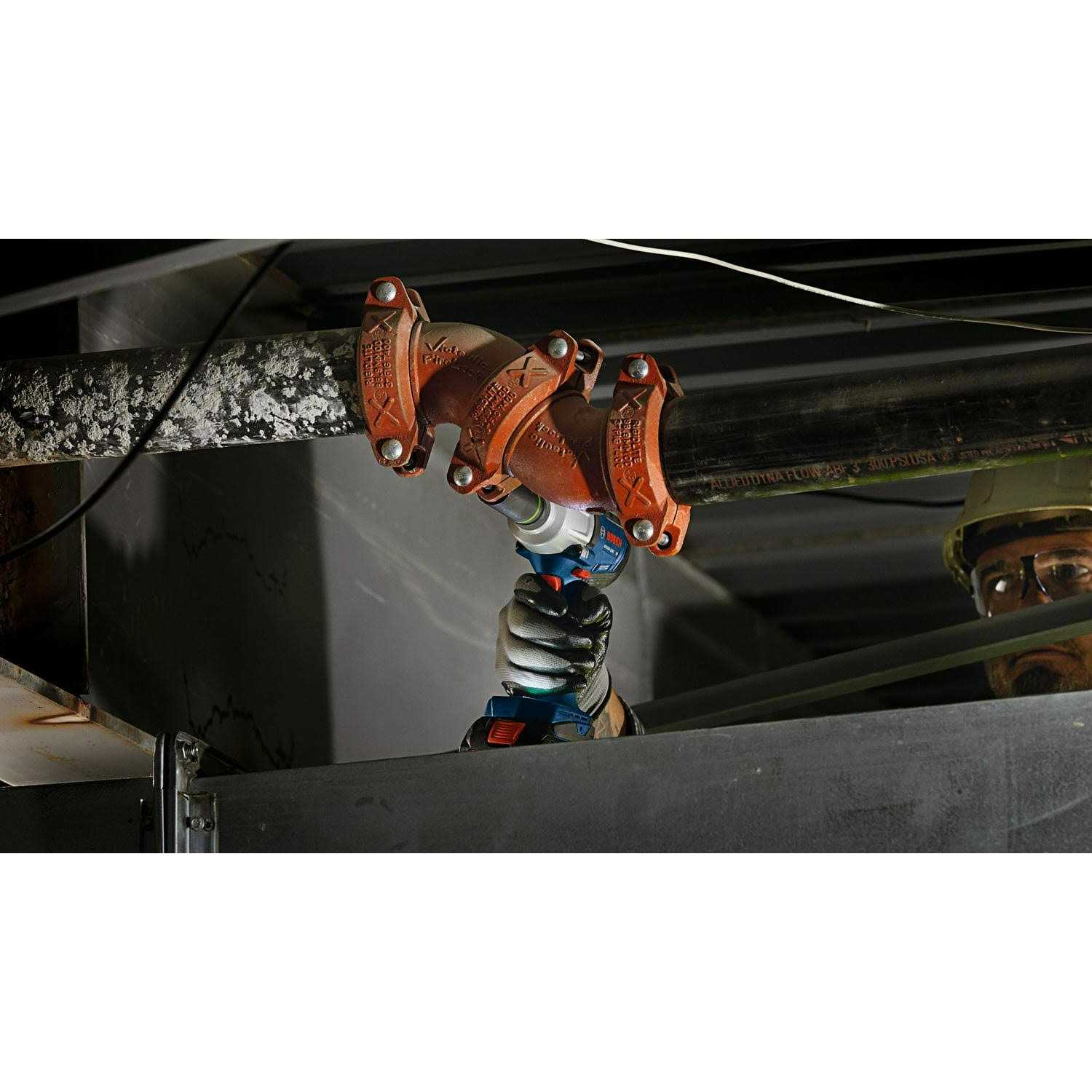 Bosch GDS18V-330CN 18V Brushless Connected-Ready 1/2 in. Mid-Torque Impact Wrench with Friction Ring and Thru-Hole - Cheap Fitting