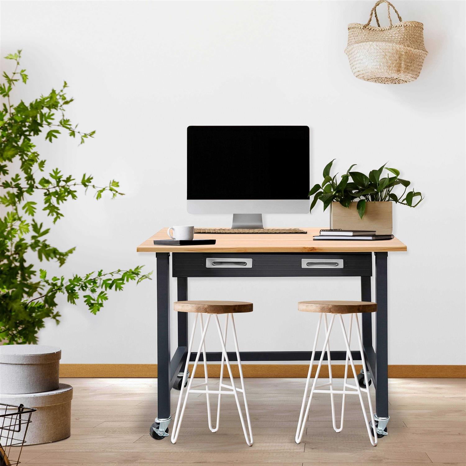 Seville Classics Ultragraphite Wood Top Workbench on Wheels - Cheap Fitting