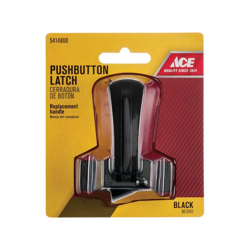 Ace Black Steel Push Button Latch Replacement 1 - Cheap Fitting