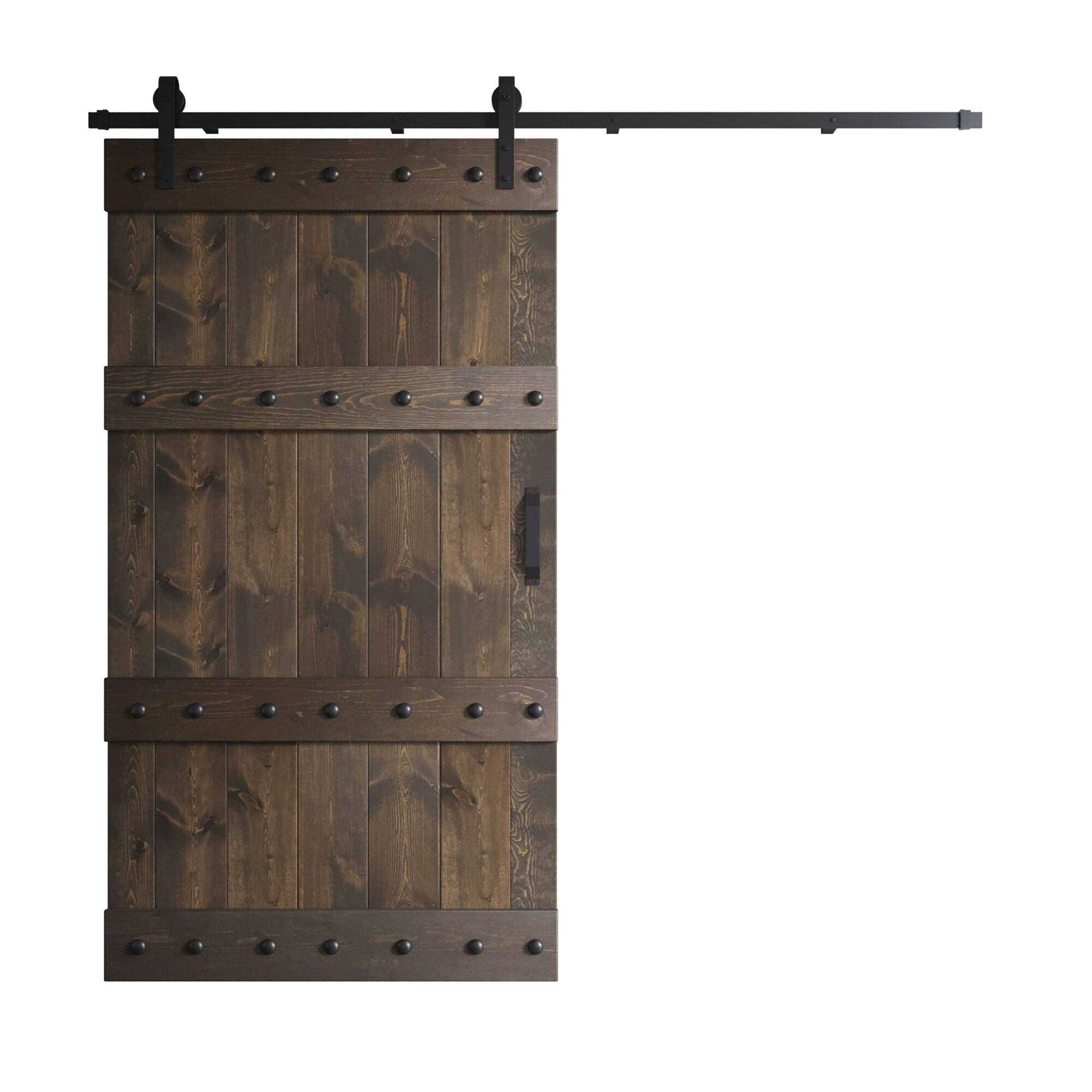 Coast Sequoia Castle Pine Wood Sliding Barn Door with Hardware Kit - Cheap Fitting