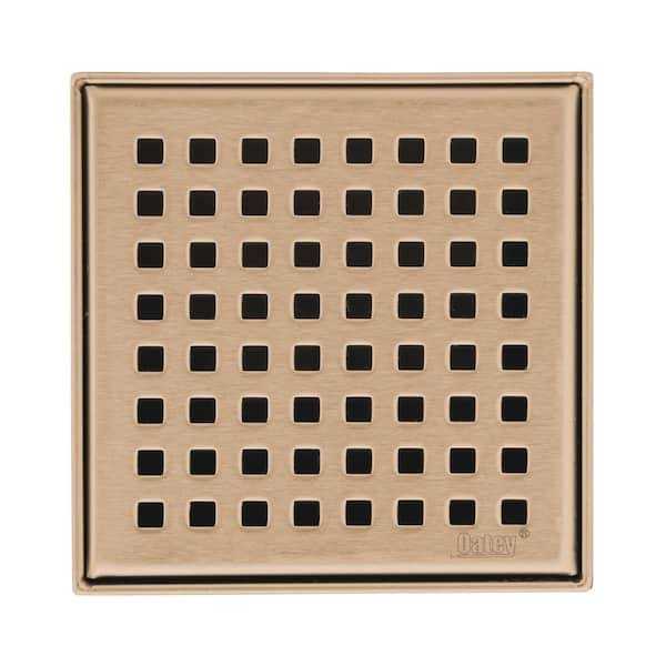 Oatey Designline 4 in. x 4 in. Stainless Steel Square Shower Drain with Square Pattern Drain Cover - Cheap Fitting