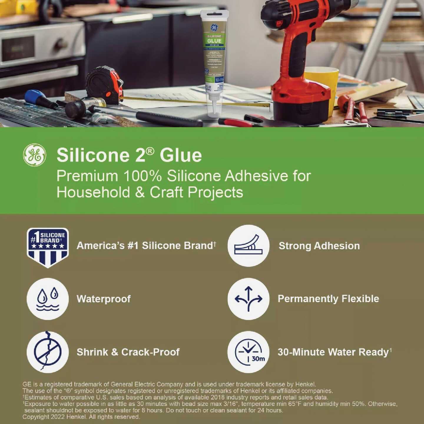 GE 2.8 oz. Premium Silicone 2 Glue - Cheap Fitting