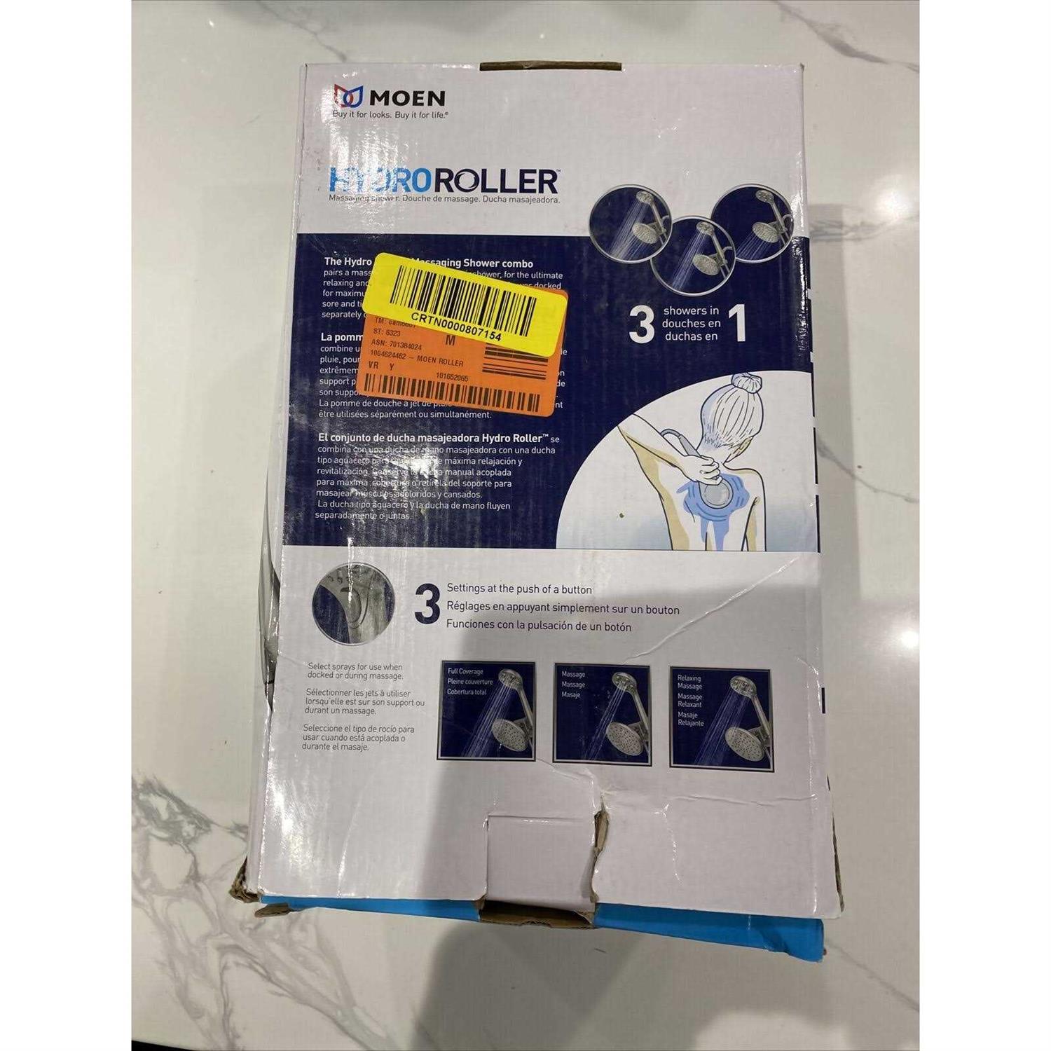 Moen HydroRoller Massage 3-Spray 7.5 in. Dual Handheld Shower Head - Cheap Fitting