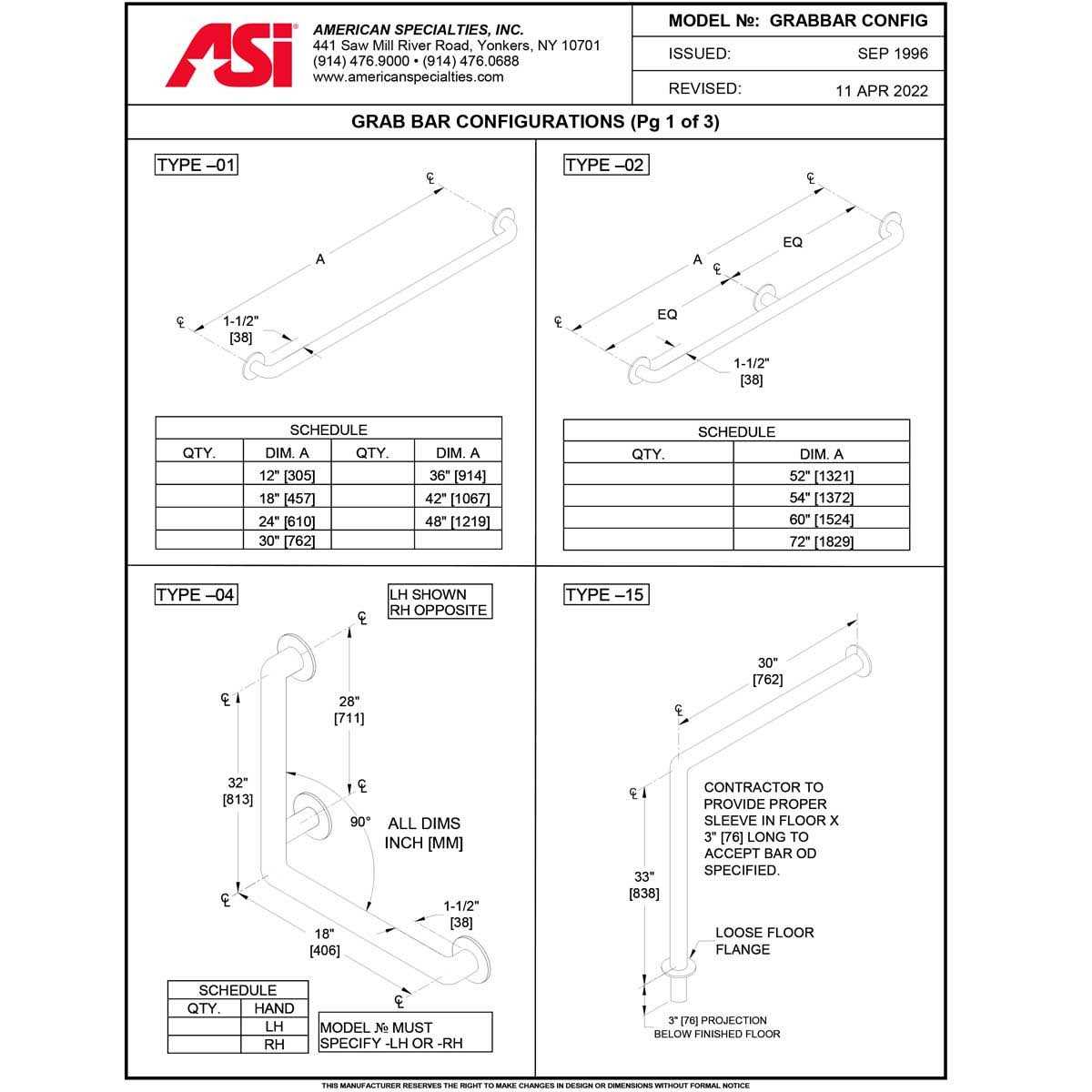 ASI Snap Flange Grab Bars 3801 - Cheap Fitting