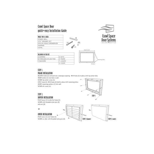 Crawl Space Doors without Louvers - Cheap Fitting