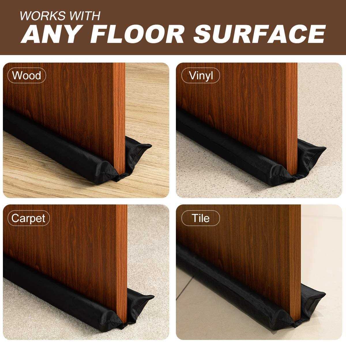 Febos Door Noise Blocker 90cm Grey Door Draught Stopper - Cheap Fitting