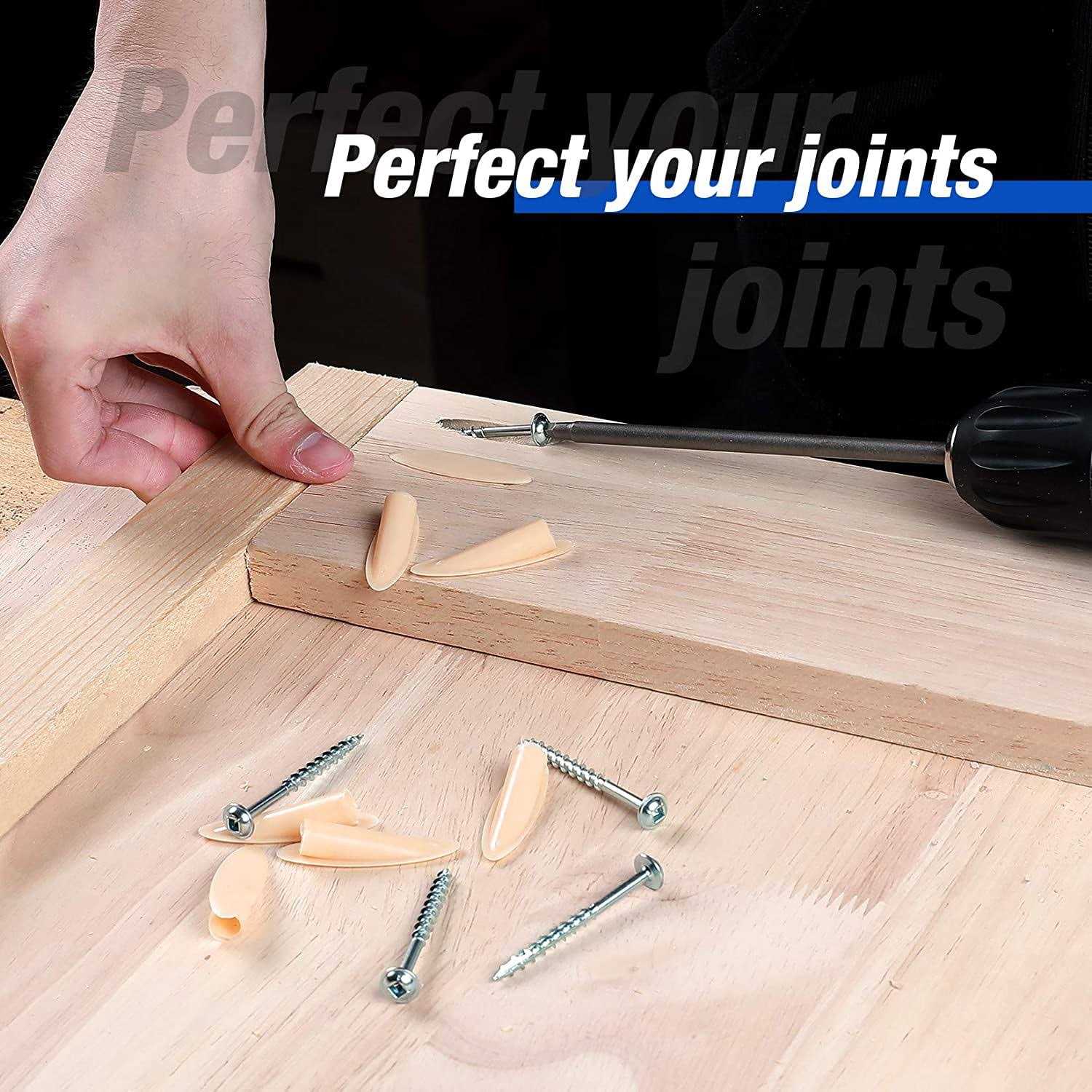 Workpro 125 Pieces Drill Jig Kit, Full Pocket Hole Jig with 100 Self Tapping Screws and 20 Plugs - Cheap Fitting