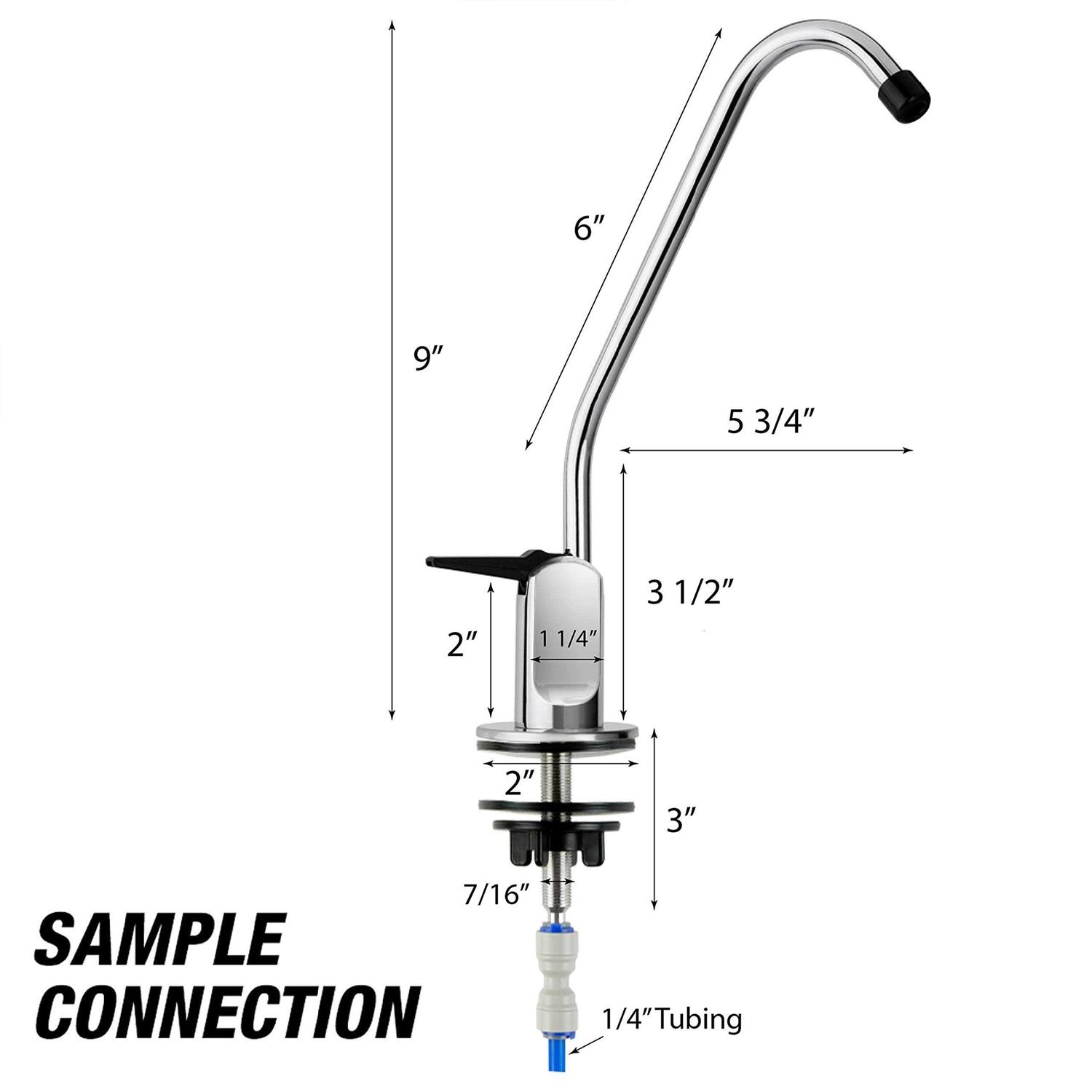 iSpring Standard Reverse Osmosis RO Drinking Water Filter Faucet - Cheap Fitting