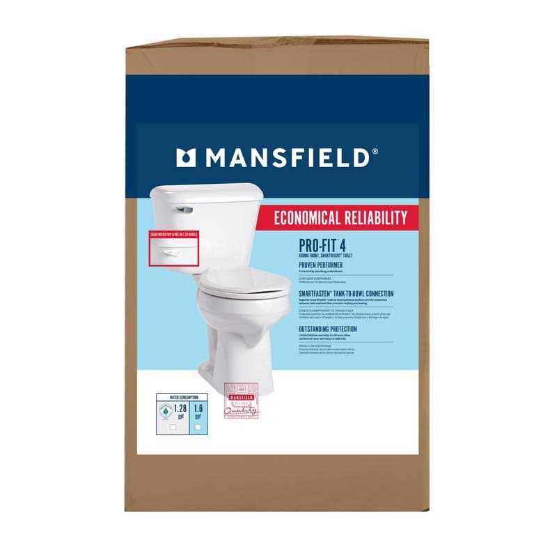Mansfield Pro-Fit 4 SmartHeight Round Bowl 1.28 GPF Complete Toilet Kit - Cheap Fitting
