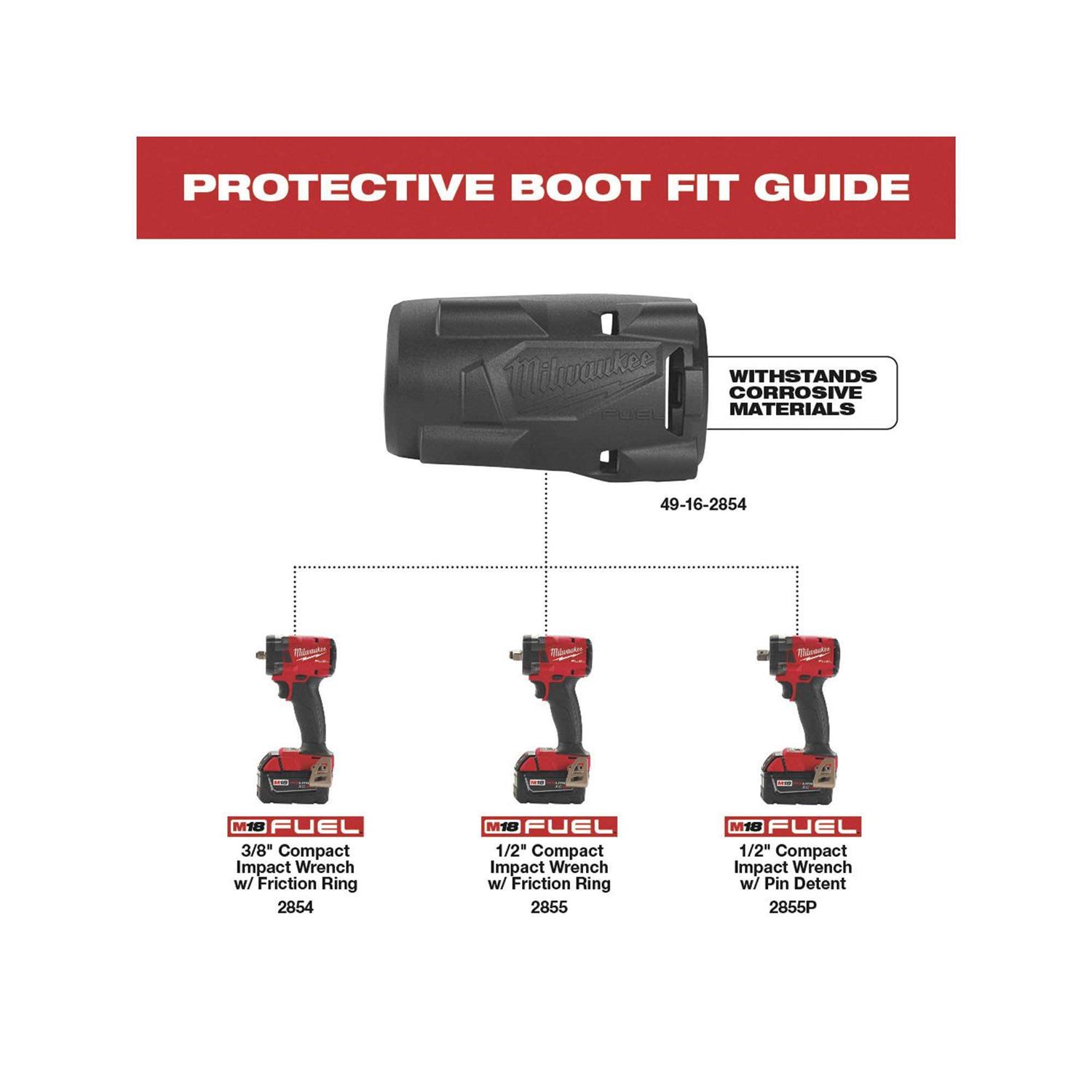 Milwaukee 49-16-2854 M18 FUEL Compact Impact Wrench Protective Boot - Cheap Fitting