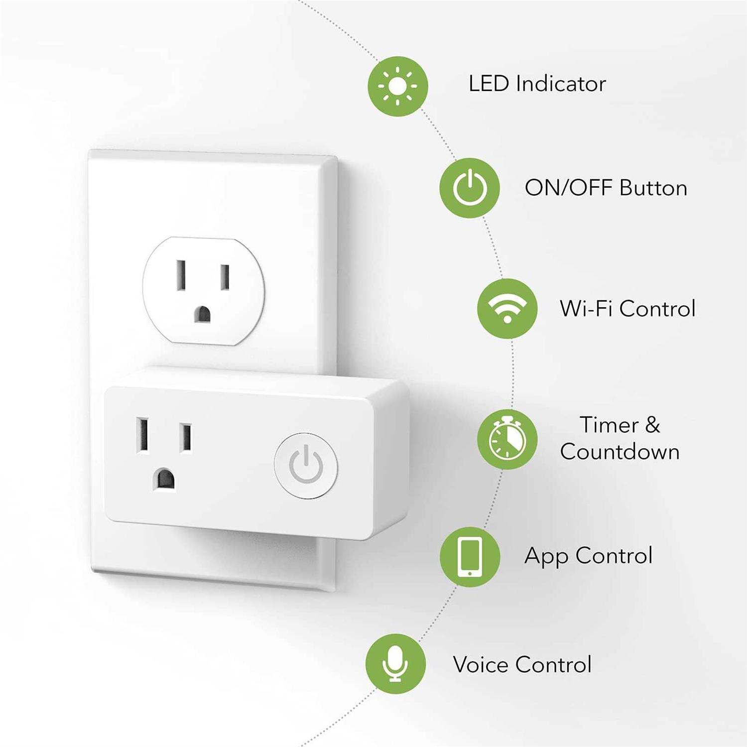 Bn-link WiFi Heavy Duty Smart Plug Outlet No Hub Required with Timer - Cheap Fitting
