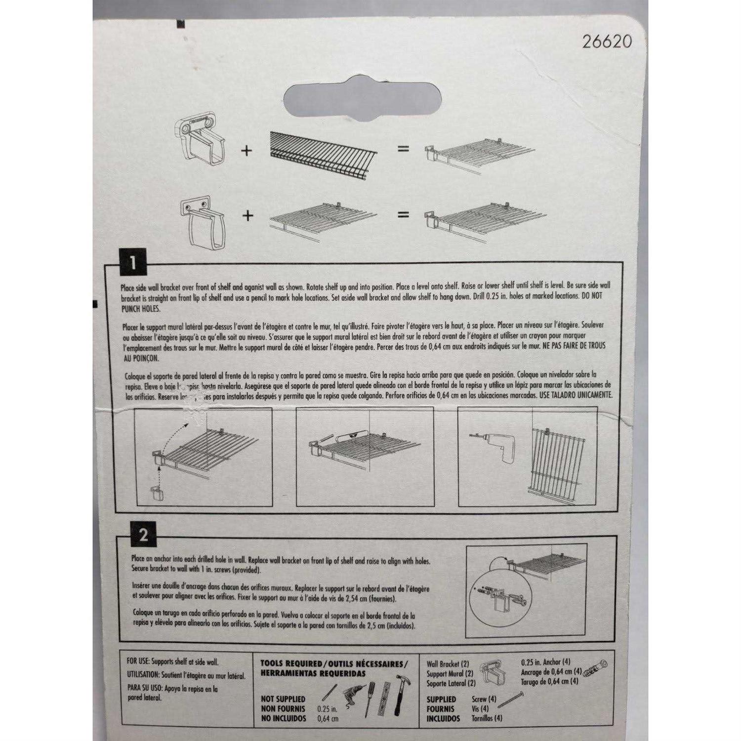 Closetmaid Wall Bracket - Cheap Fitting