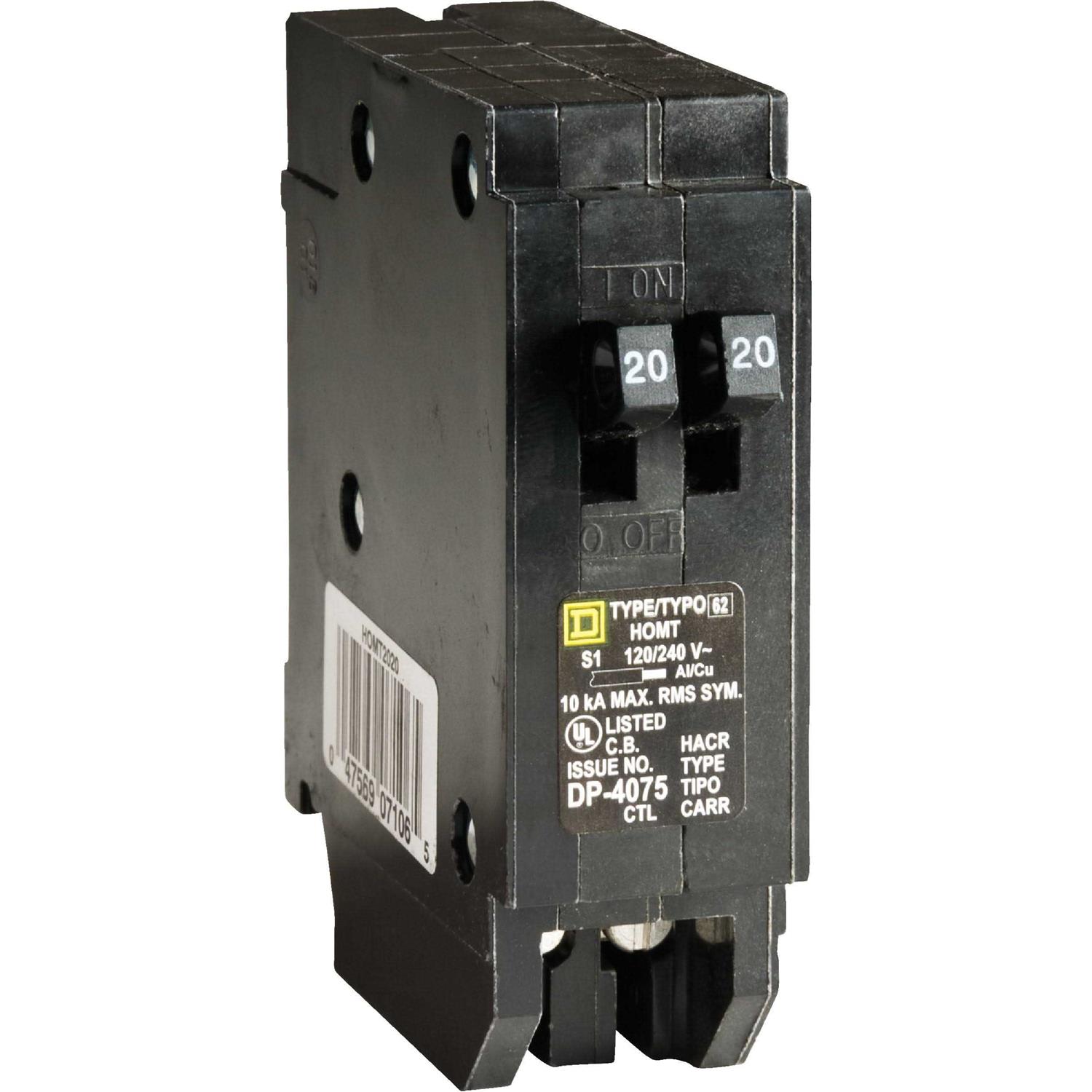 Square D Homeline Tandem Circuit Breaker - Cheap Fitting