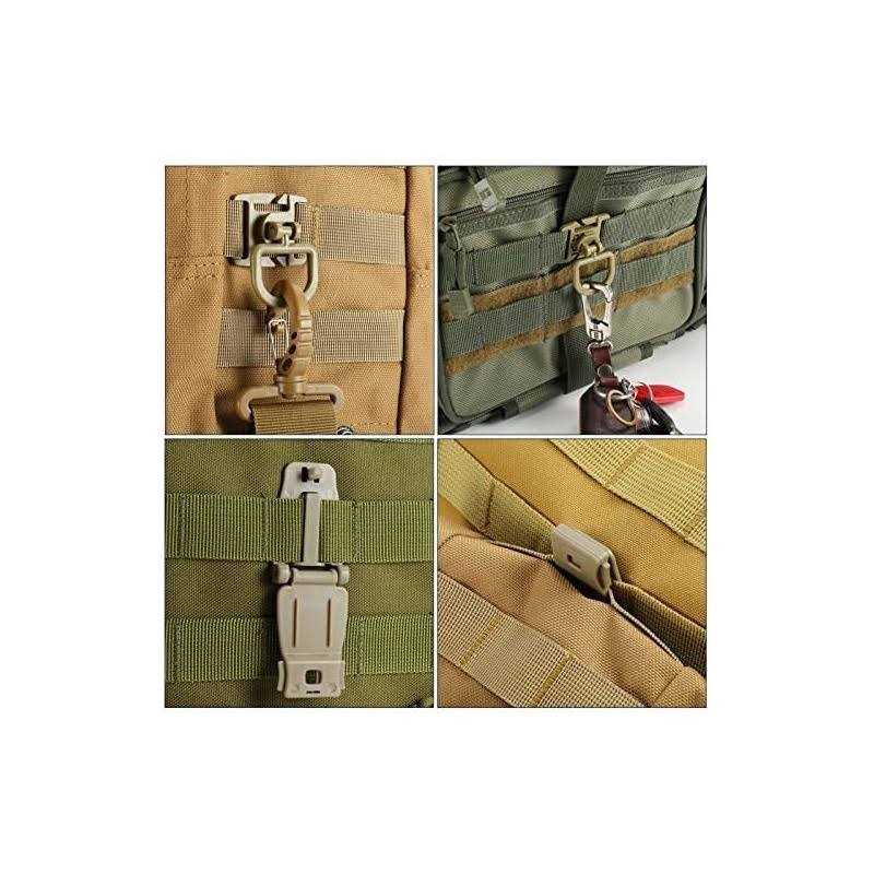 FRTKK Molle Accessories Kit of 34 Attachments for Tactical Backpack Belt Vest D-Ring Locking Gear Clip for 1“ Webbing Strap - Cheap Fitting