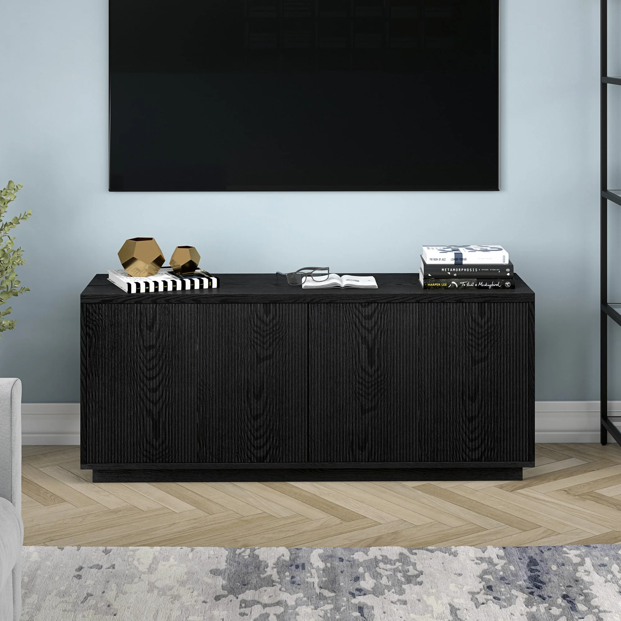 Evelyn&Zoe Hanson Rectangular TV Stand for TV's up to 65