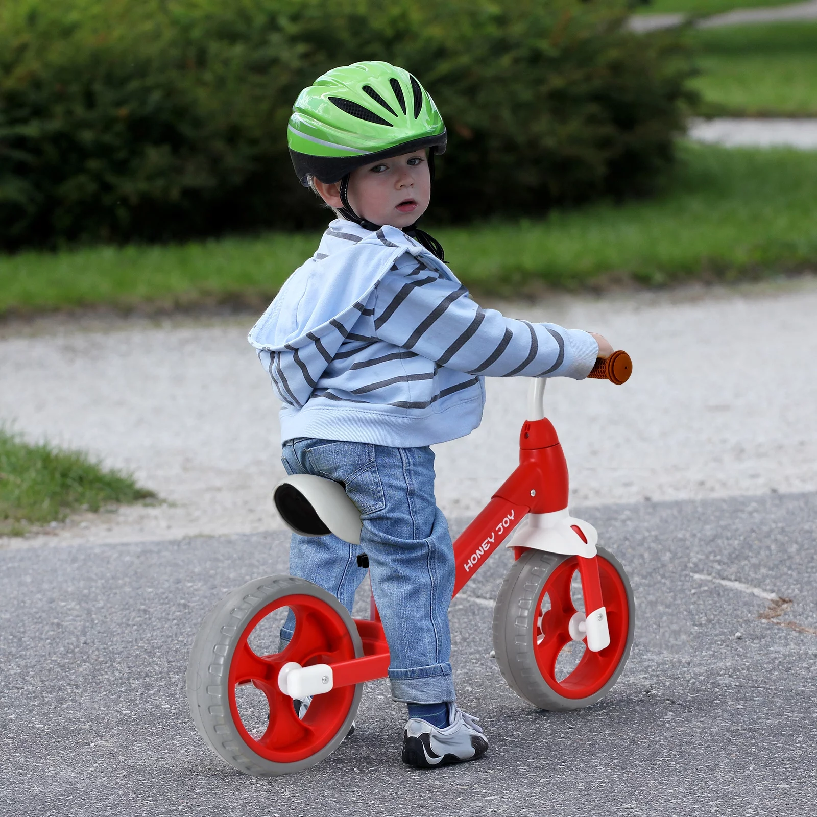 Infans Kids Balance Bike Toddler Training Bicycle w/ Feetrests for 2-5 Years Old Red - Cheap Fitting