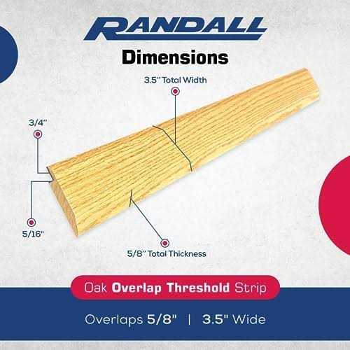 Prefinished Oak Overlap Threshold 3 1/2 inch Wide x 5/8 inch Thick with 5/16 inch High Overlap - Cheap Fitting