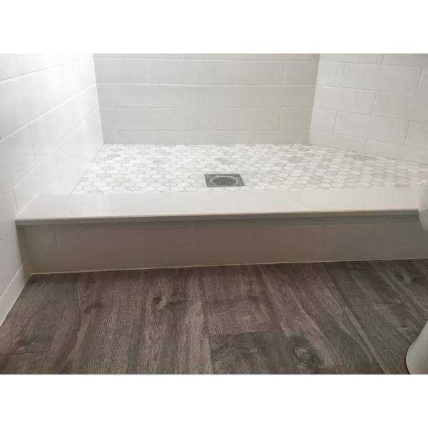 PolyCurb 4 in. x 60 in. Single Threshold Shower Base/Curb - Cheap Fitting