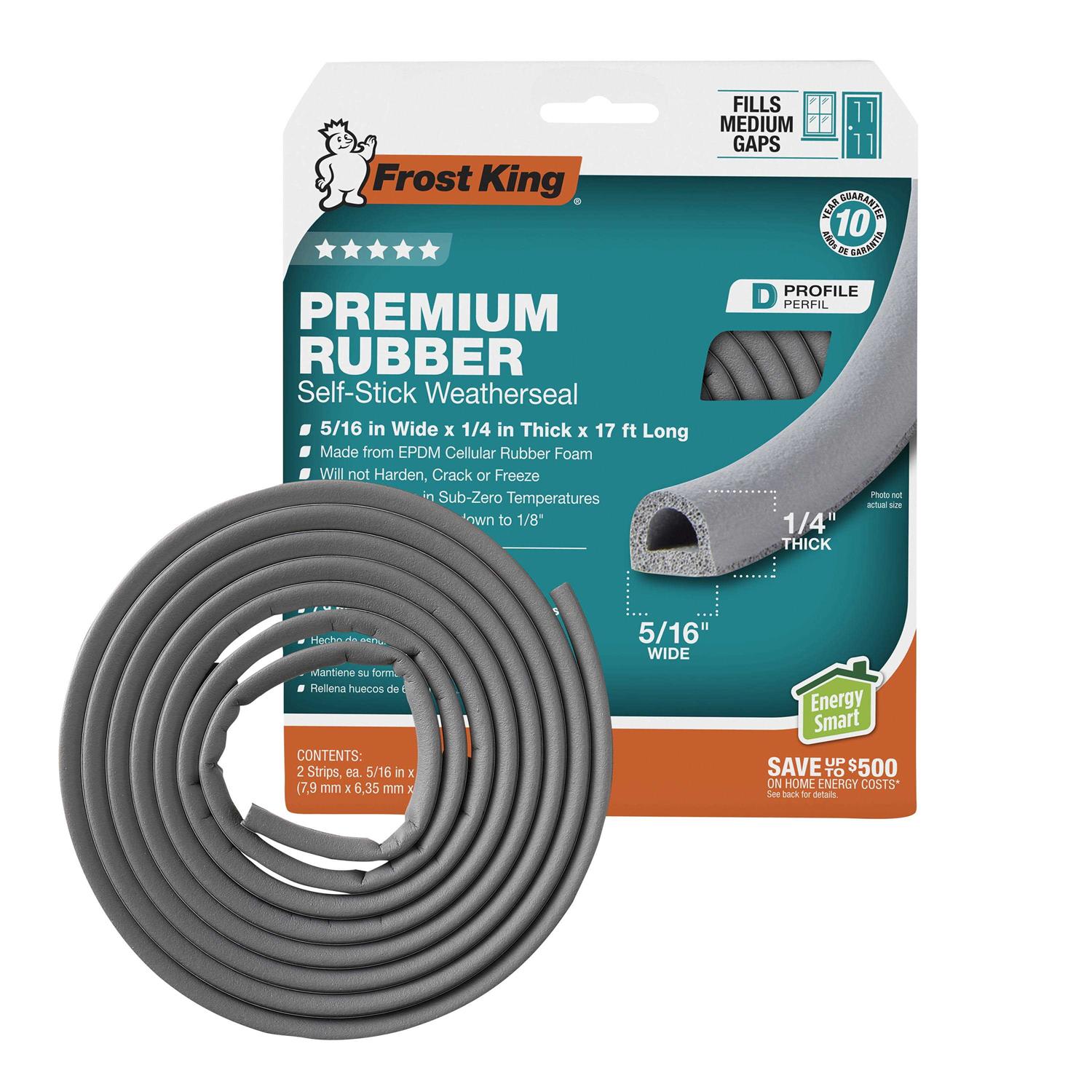 Frost King EPDM Rubber Weatherseal 17 ft - Cheap Fitting