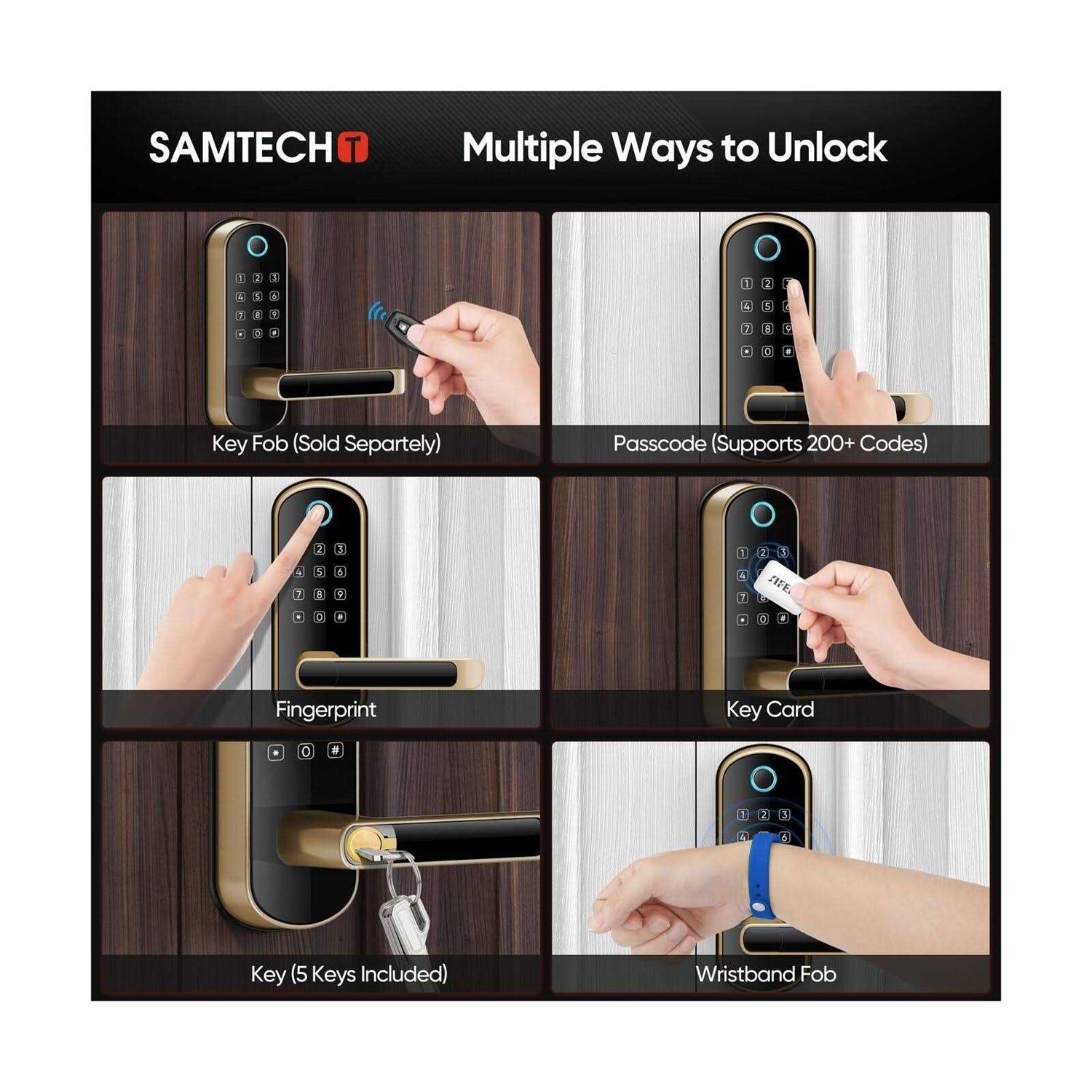 samtechT Smart Lock samtechT Keyless Entry Door Lock Fingerprint Door Lock - Cheap Fitting