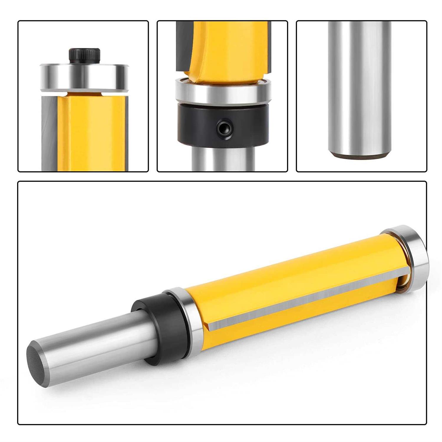 MEIGGTOOL Flush Trim Top and Bottom Bearing Router Bit 1/2-Inch Shank - Cheap Fitting