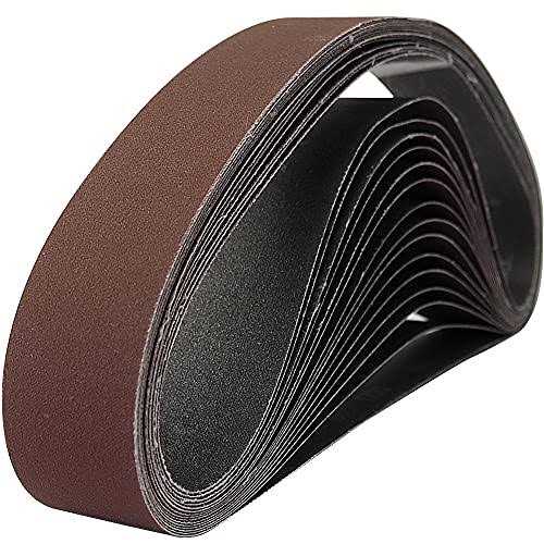 abrasticle 15 Pcs 2 X 42 Inch Assorted Aluminum Oxide Sanding Belt - Cheap Fitting