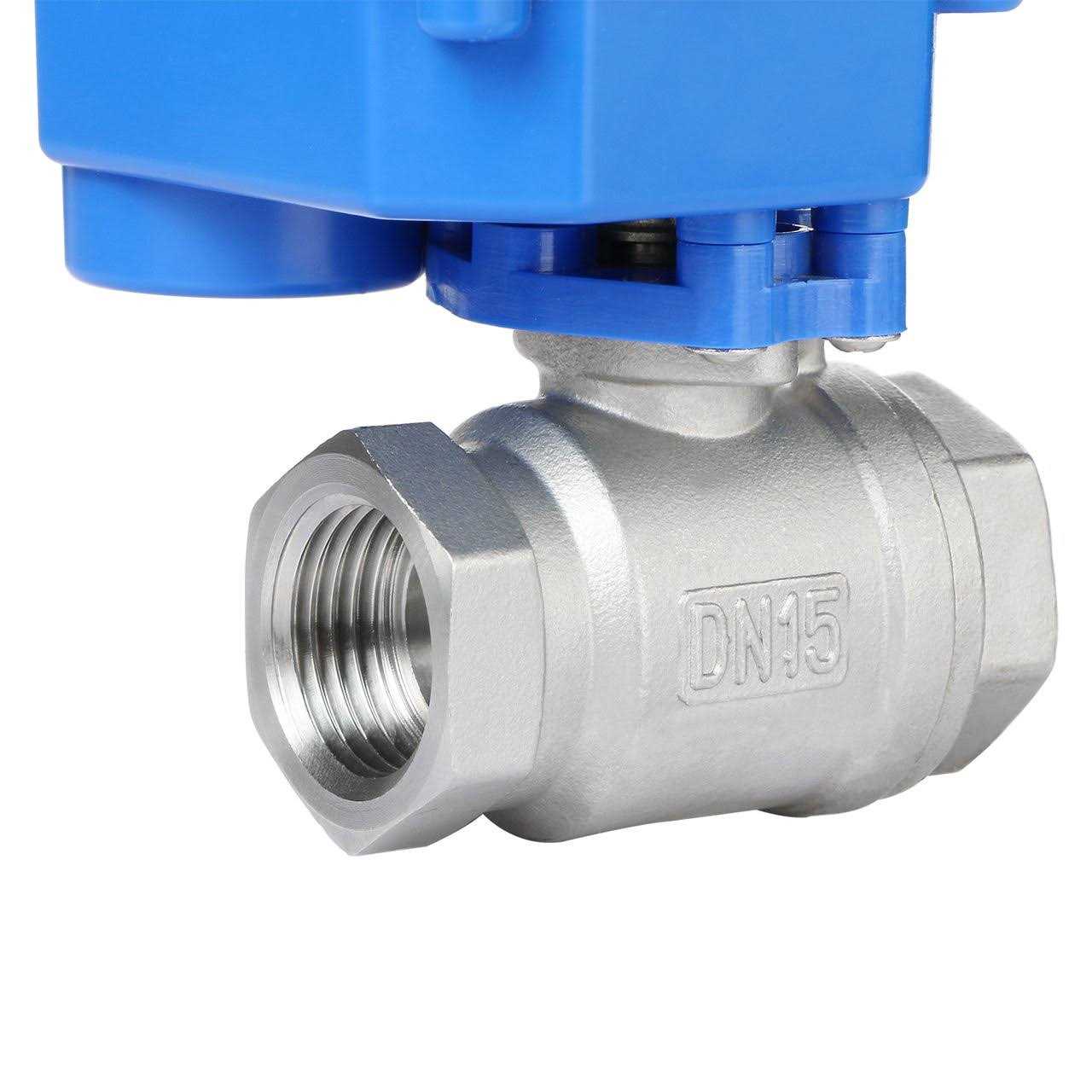 actdocto US Solid JFMSV00007 Stainless Steel Motorized Ball Valve 1/2-in - Cheap Fitting