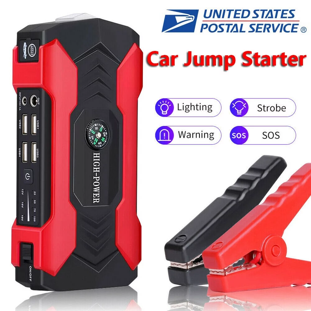 Multi-functional Car Battery Jump Starter 99800mAh Portable Charger Power Bank for Cell Phone, 4 USB Ports, LED Flashlight, Emergency 12V Auto Jump Starter Power Pack USA - Cheap Fitting