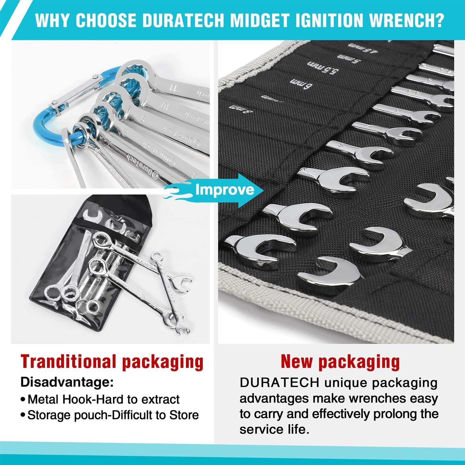 duratech mini wrench set midget combination wrench set 20-piece - Cheap Fitting