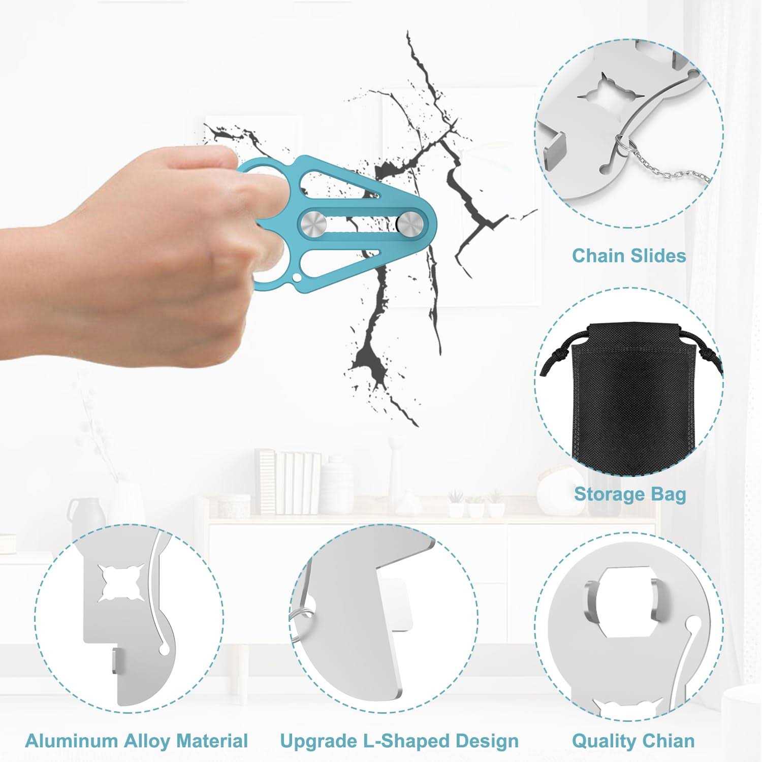 YICOE Portable Door Lock 2Pack, Hotel Home Metal Security Locker Travel for Additional Safety and Privacy - Cheap Fitting