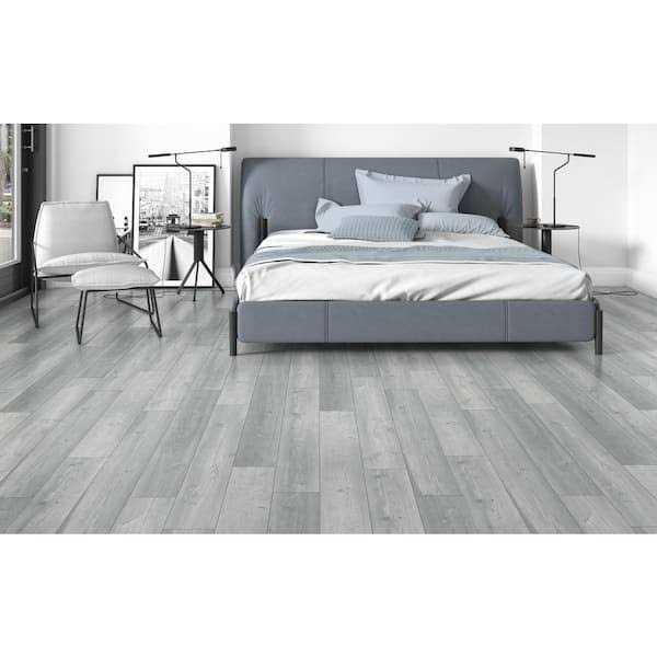 Unbranded White Wash Mountain Larch 10 mm T x 8 in. W Waterproof Laminate Wood Flooring - Cheap Fitting