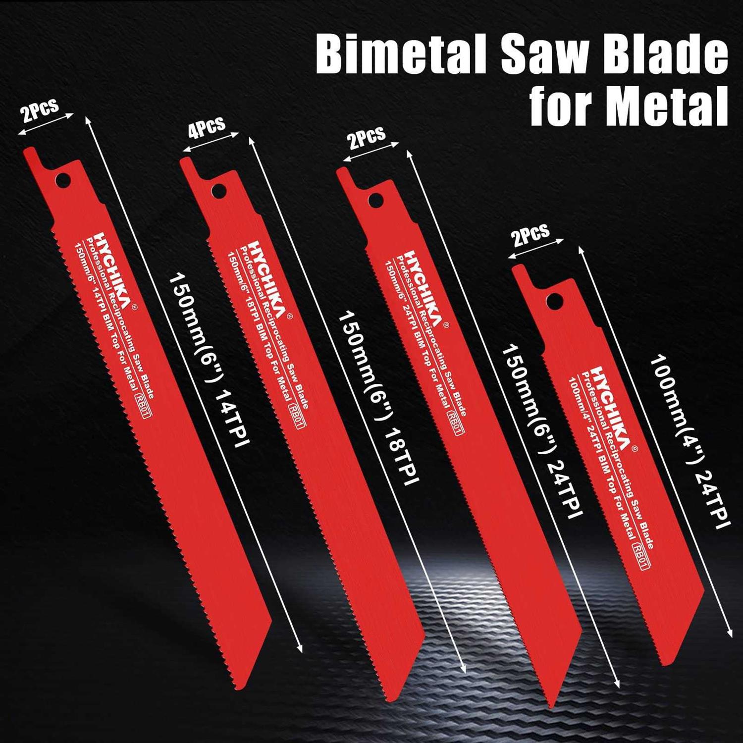 Hychika 32-Piece Reciprocating Saw Blade Set Metal Wood Cutting Saw Blades with Organizer Case - Cheap Fitting