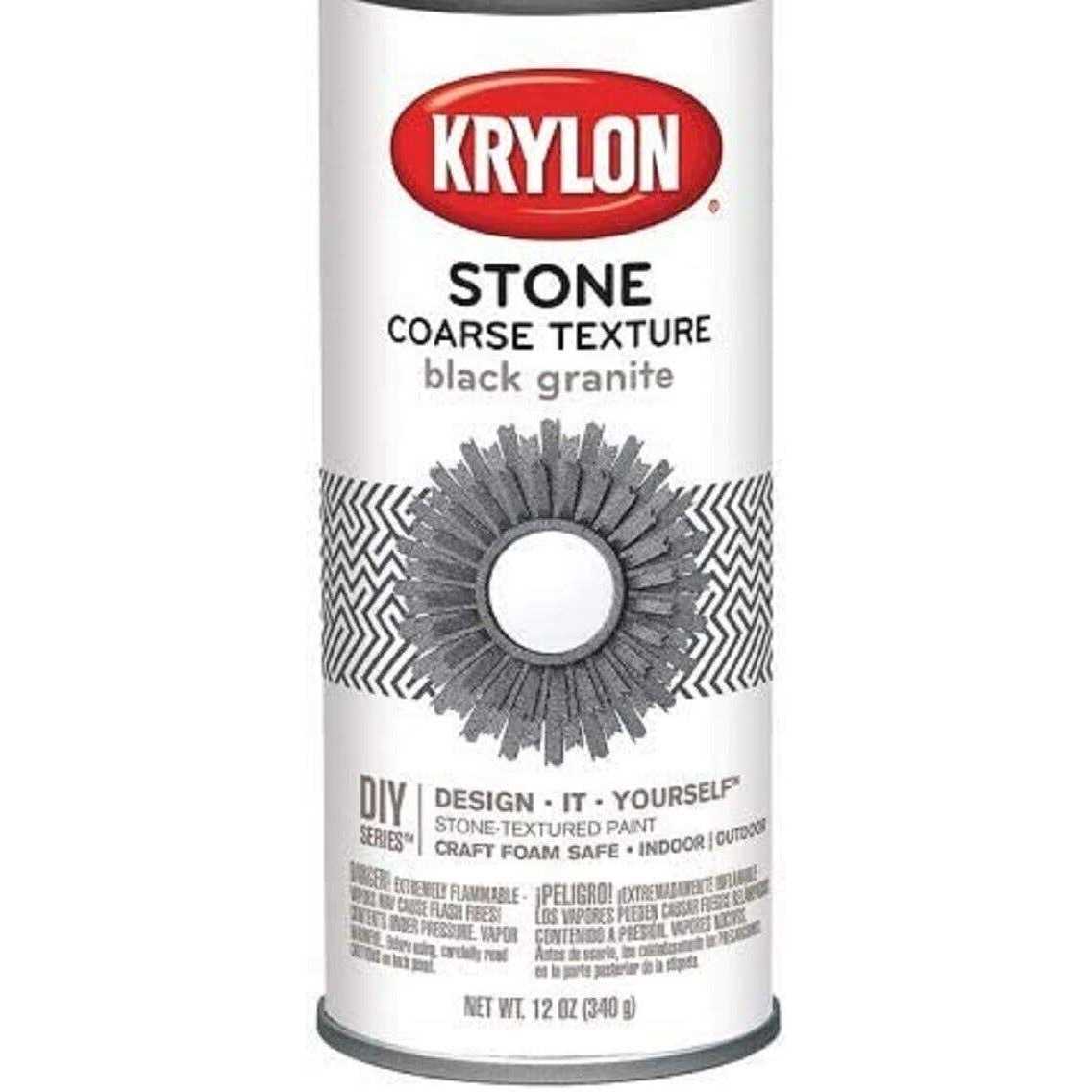 Krylon Black Granite Coarse Stone Textured Finish Spray Paint - Cheap Fitting
