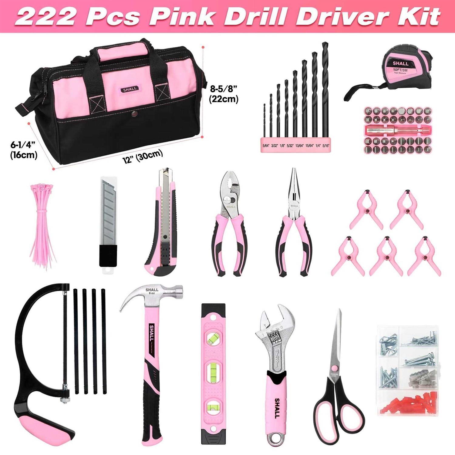 Shall 222-Piece Cordless Drill Set 12V Electric Drill Sets Combo Kit - Cheap Fitting
