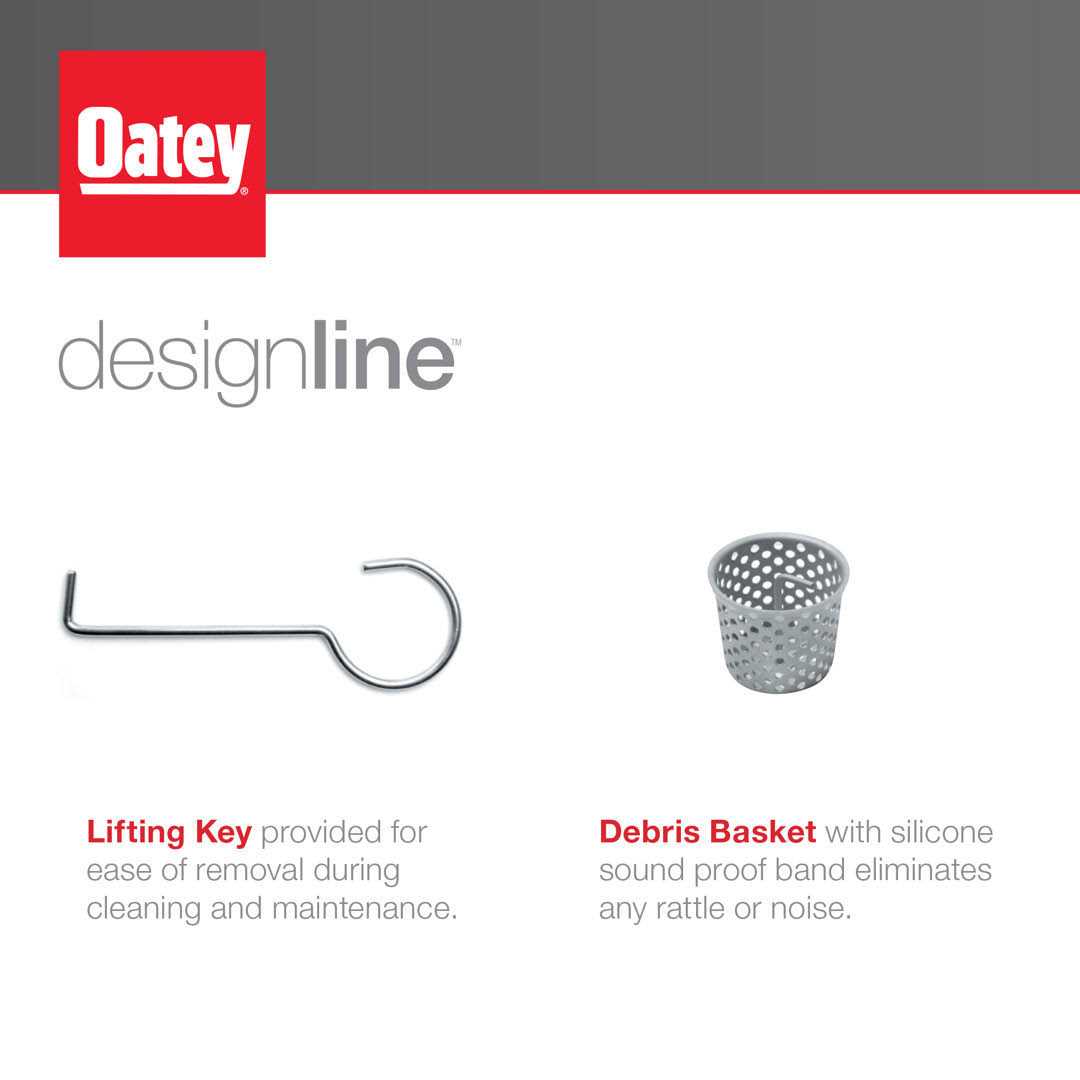 Oatey Designline 4 in x 4 in Square Drain Tile-in Grate - Cheap Fitting