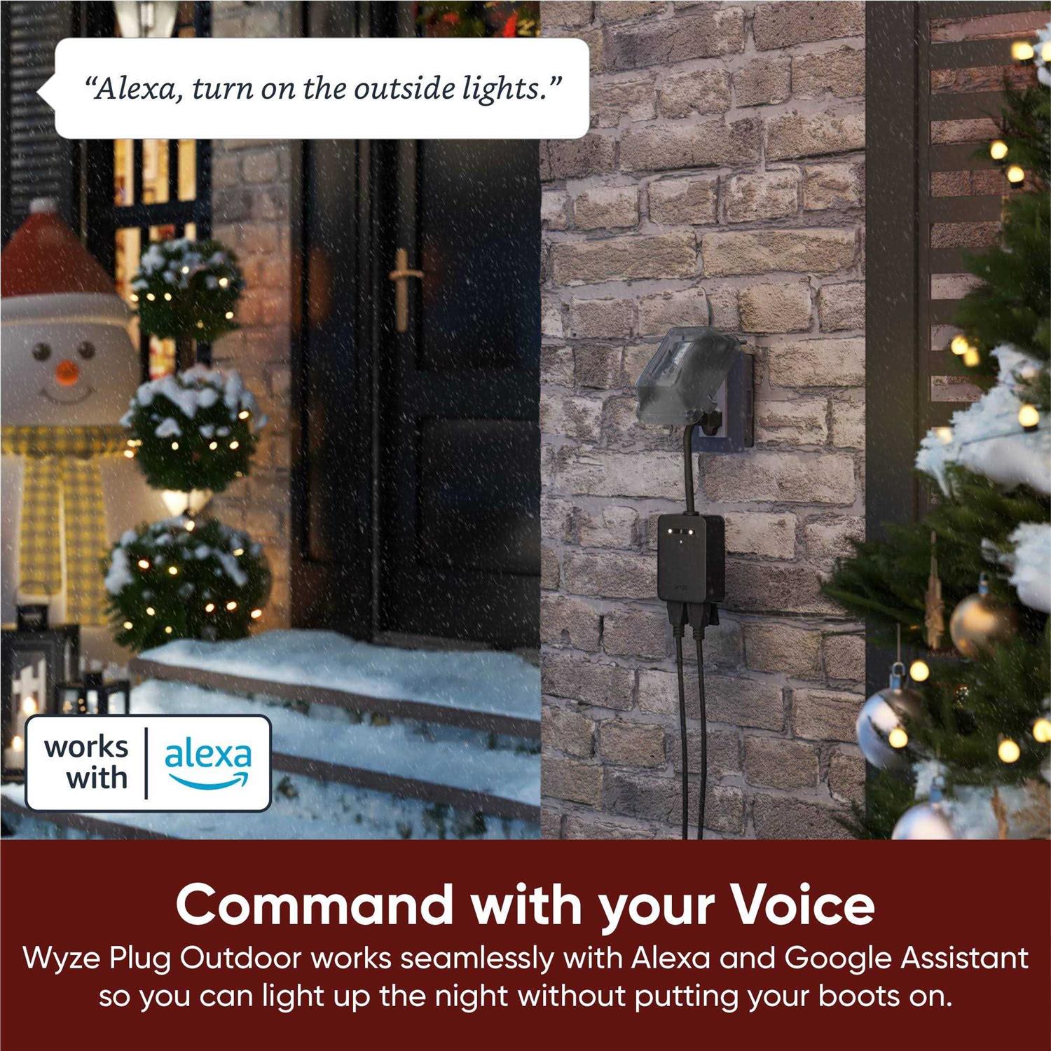 Wyze Plug Outdoor Smart Plug w/Dual Outlets Energy Monitoring - Cheap Fitting