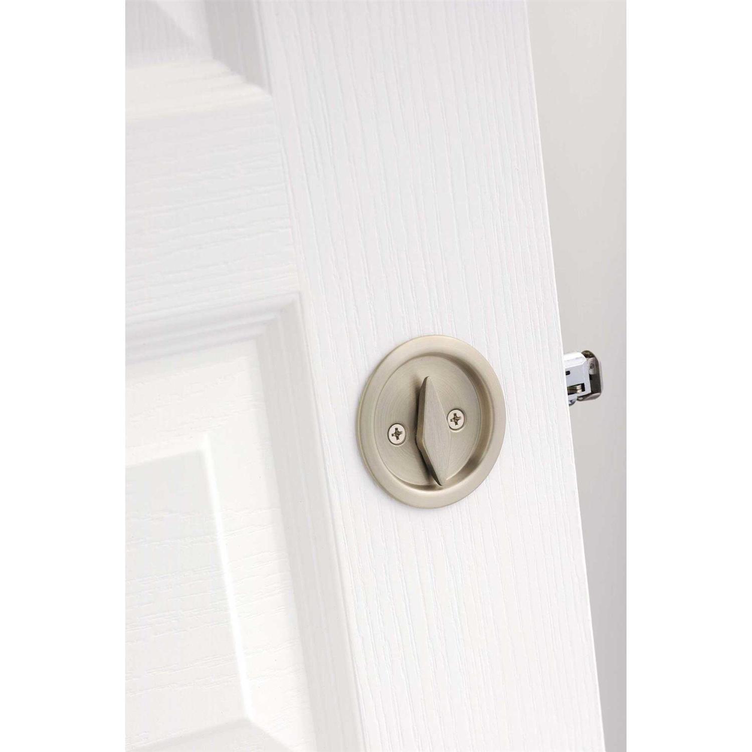 Kwikset Round Pocket Door Lock - Cheap Fitting