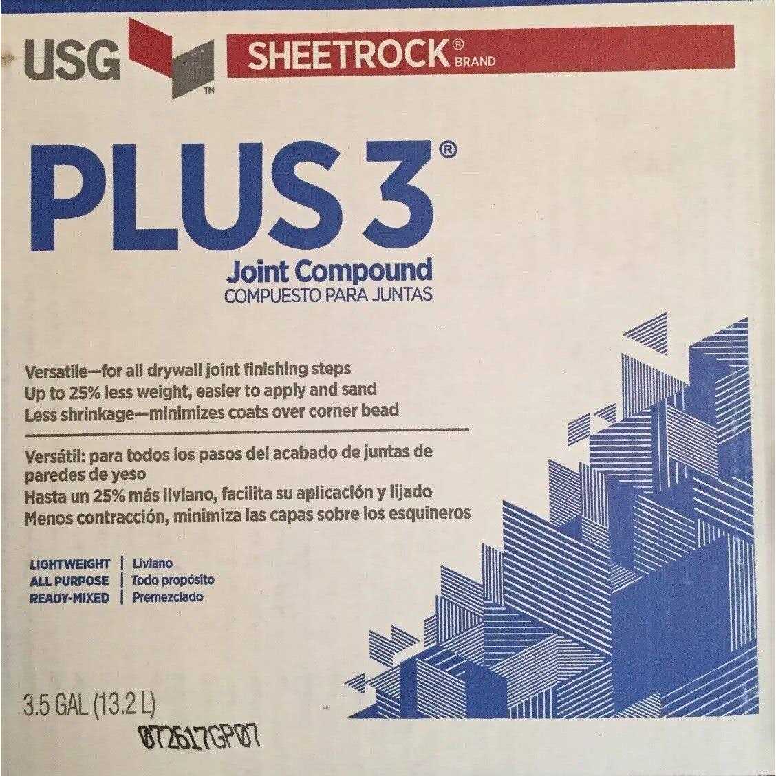 USG Sheetrock Plus 3 White All Purpose Joint Compound 3.5 gal - Cheap Fitting