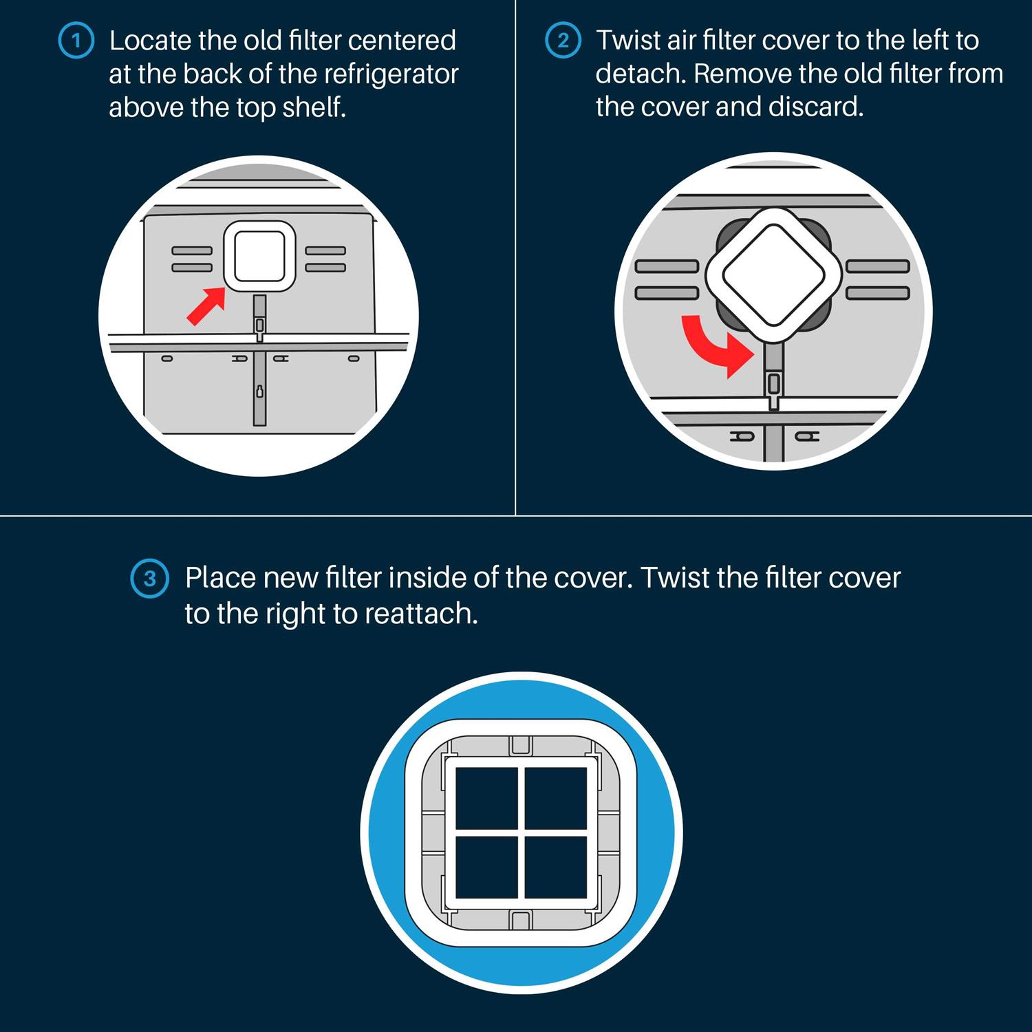 SpiroPure Refrigerator Fresh Air Filter Replacement for LG Lt120f - Cheap Fitting