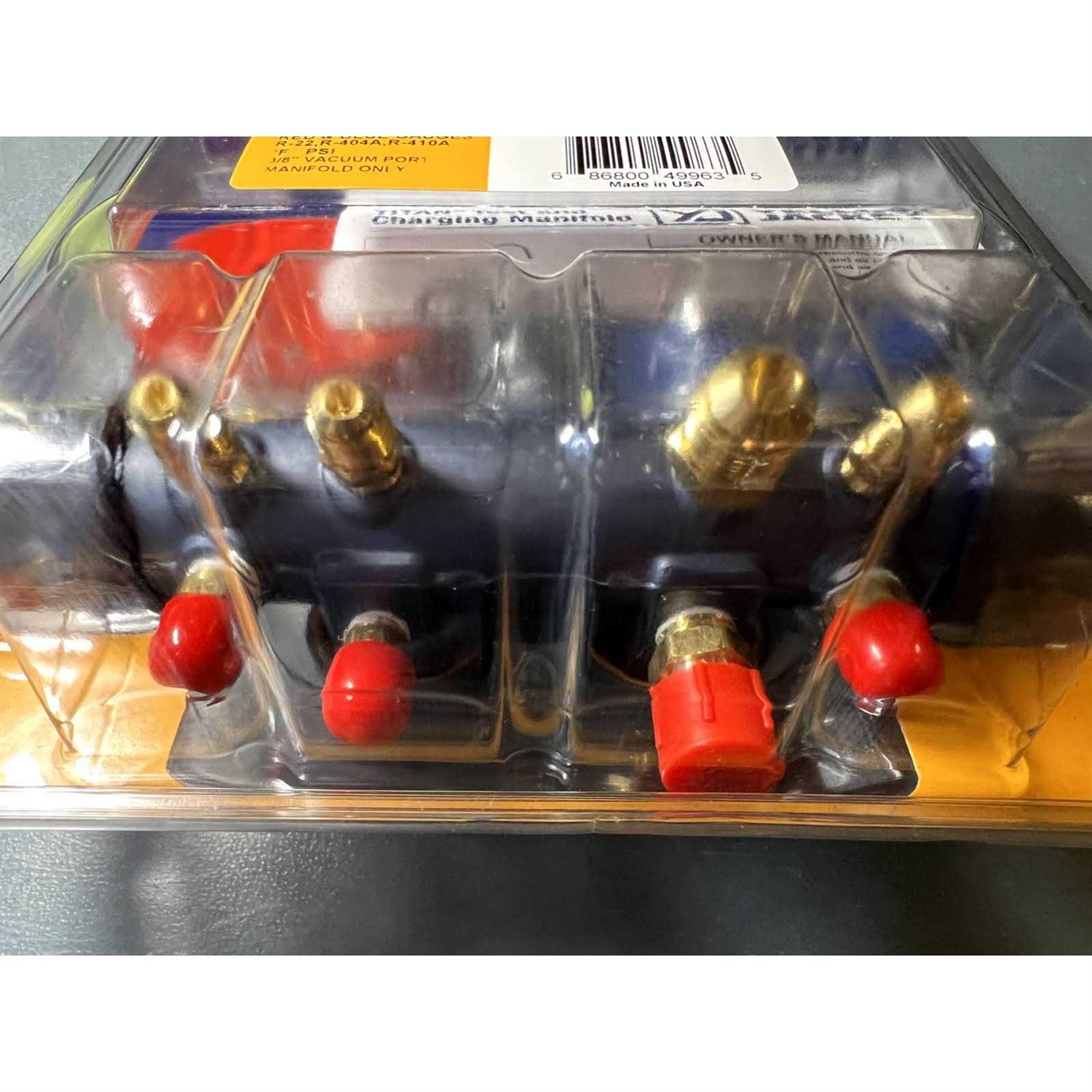 Yellow Jacket 49963 4-Valve Titan Test/Charging Manifold - Cheap Fitting