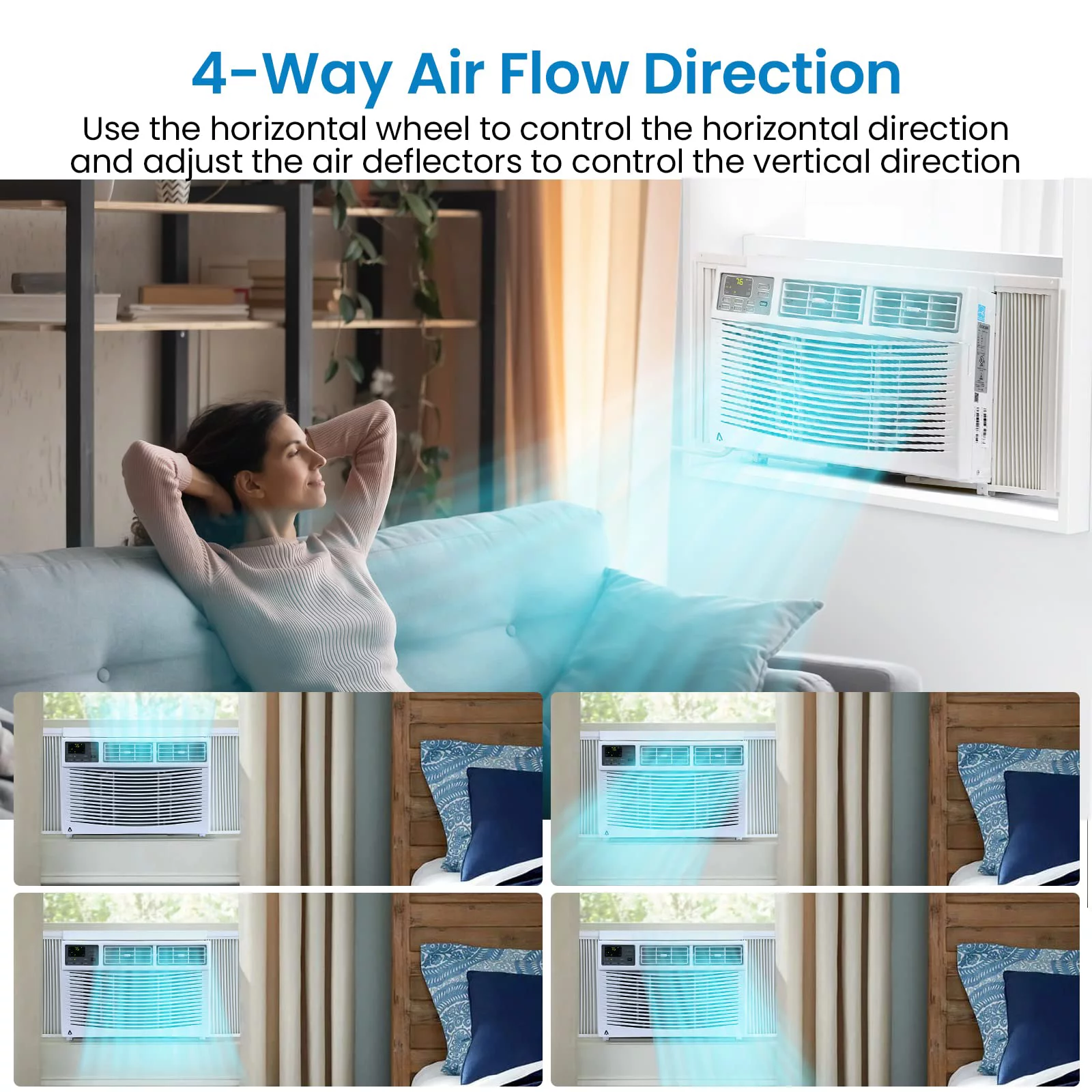 Soonbuy 6000 BTU Air Conditioner, Remote/App Control, Auto Restart, ECO, Fast Cooling - Cheap Fitting