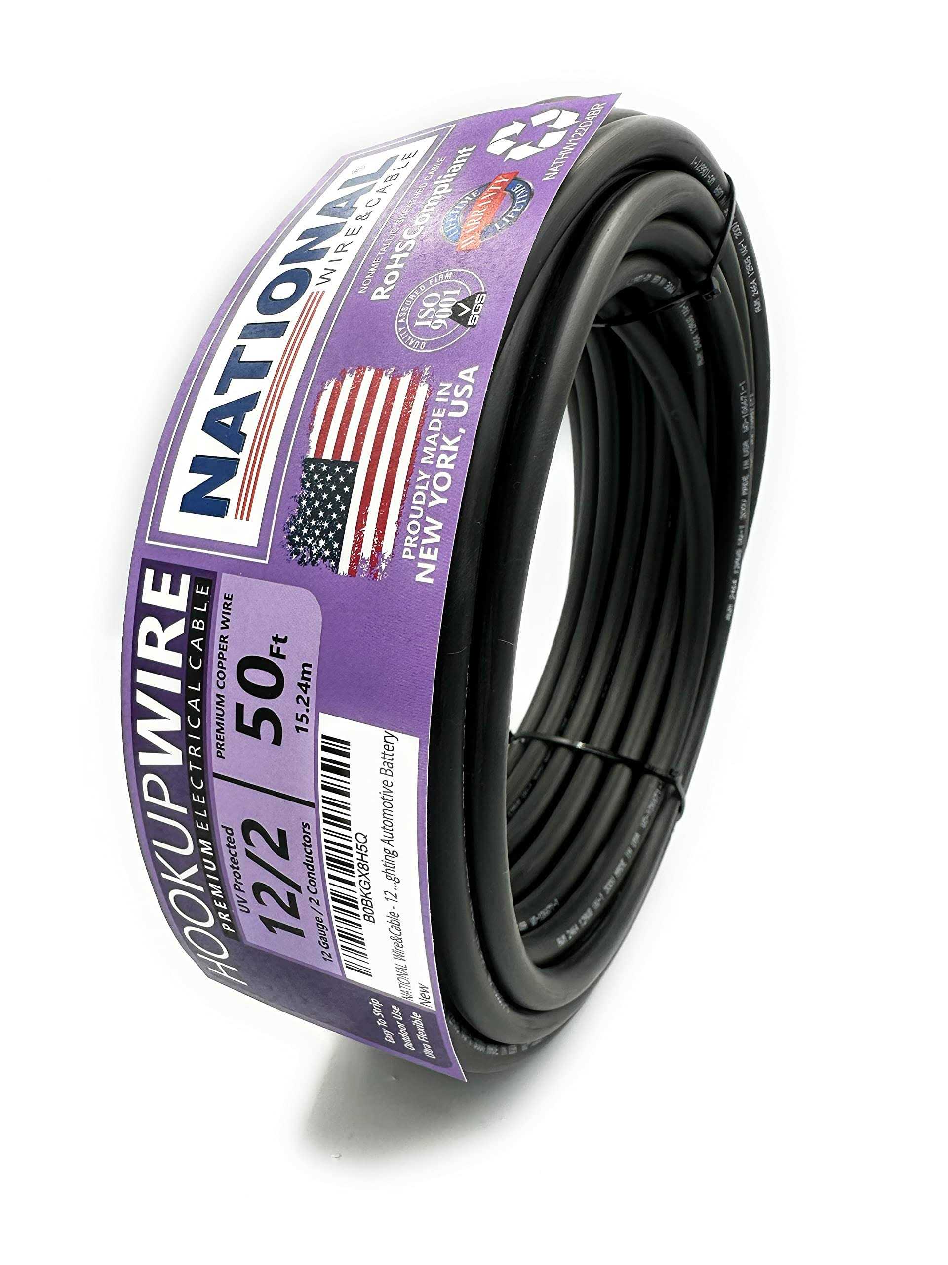 NATIONAL Wire&Cable Gauge 2 Conductors Premium Electrical Wire Made in USA - Cheap Fitting