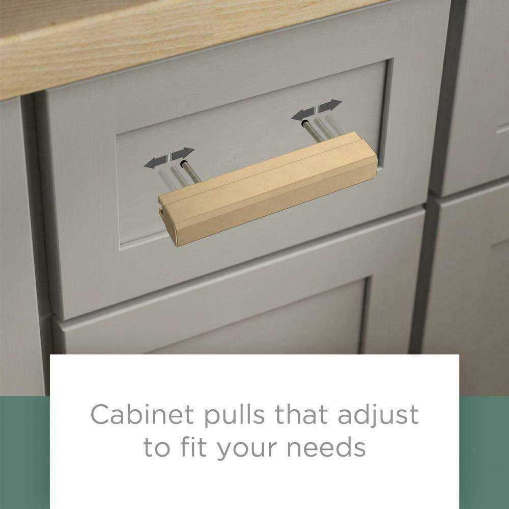 Liberty Inclination Adjusta-Pull 2 to 8-13/16 in. Matte Black Cabinet Drawer Pull - Cheap Fitting